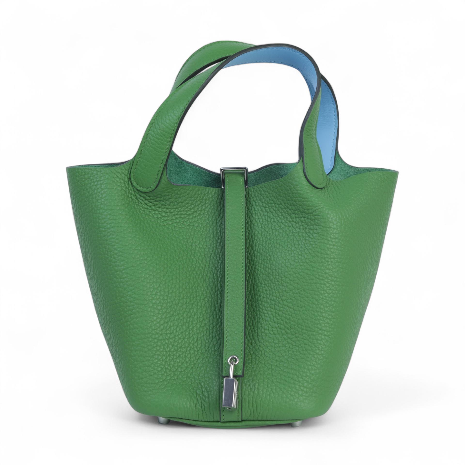 Picotin Lock PM Eclat Celeste (7N) Vert Yucca (A8)