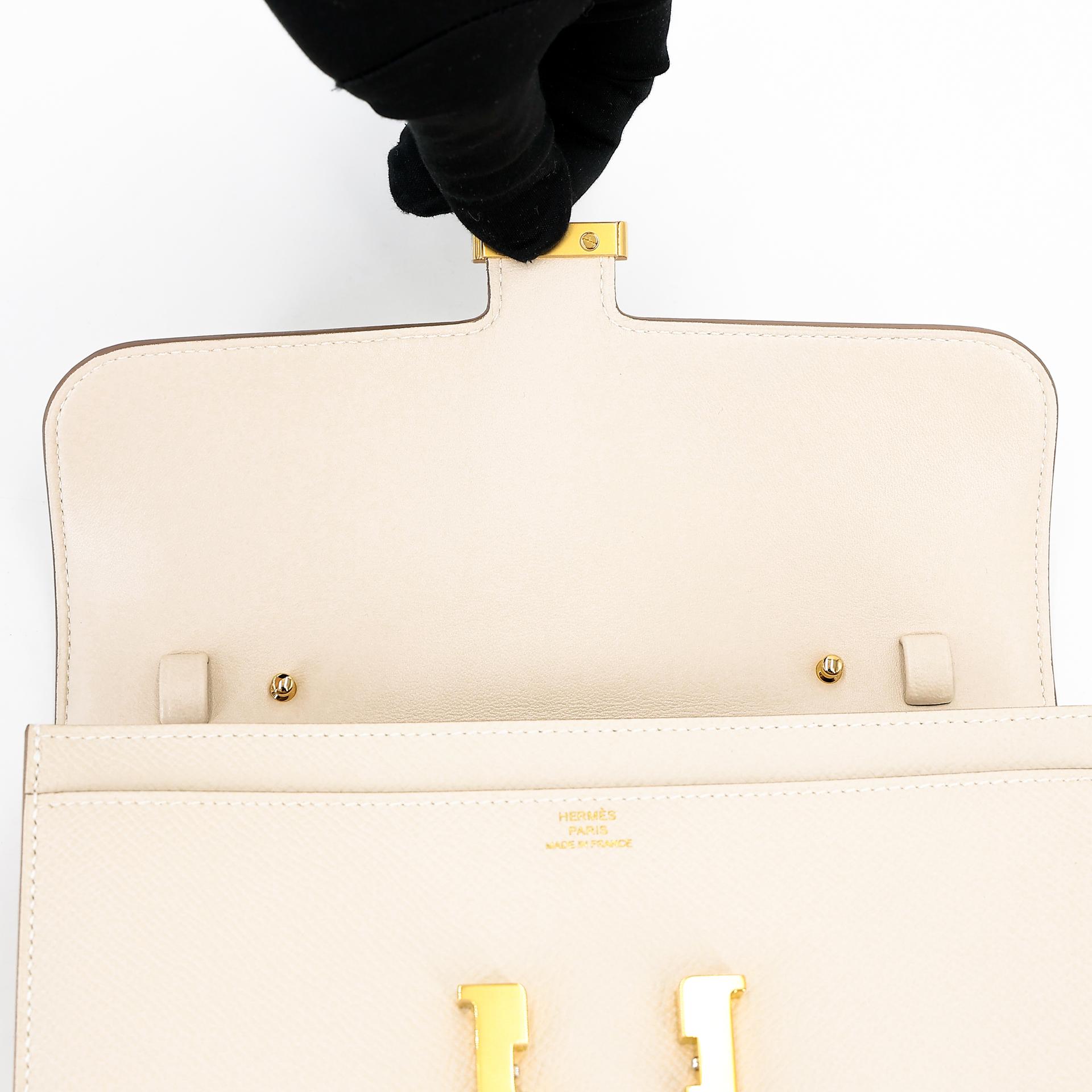 Brand New ( Rank N ) HERMÈS Constance To Go Craie (10) Epsom Gold hardware W (2024) - 9