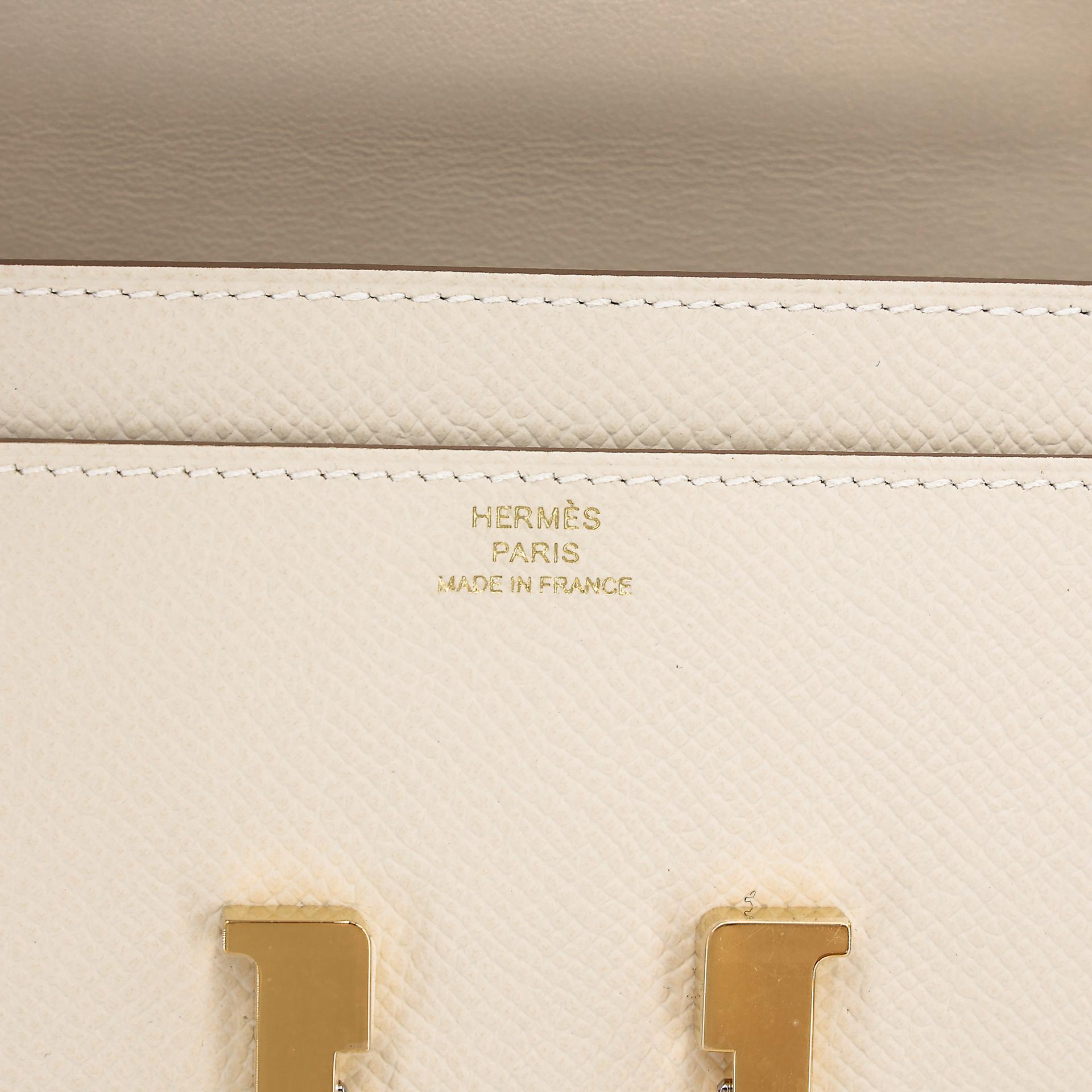 Brand New ( Rank N ) HERMÈS Constance To Go Craie (10) Epsom Gold hardware W (2024) - 10