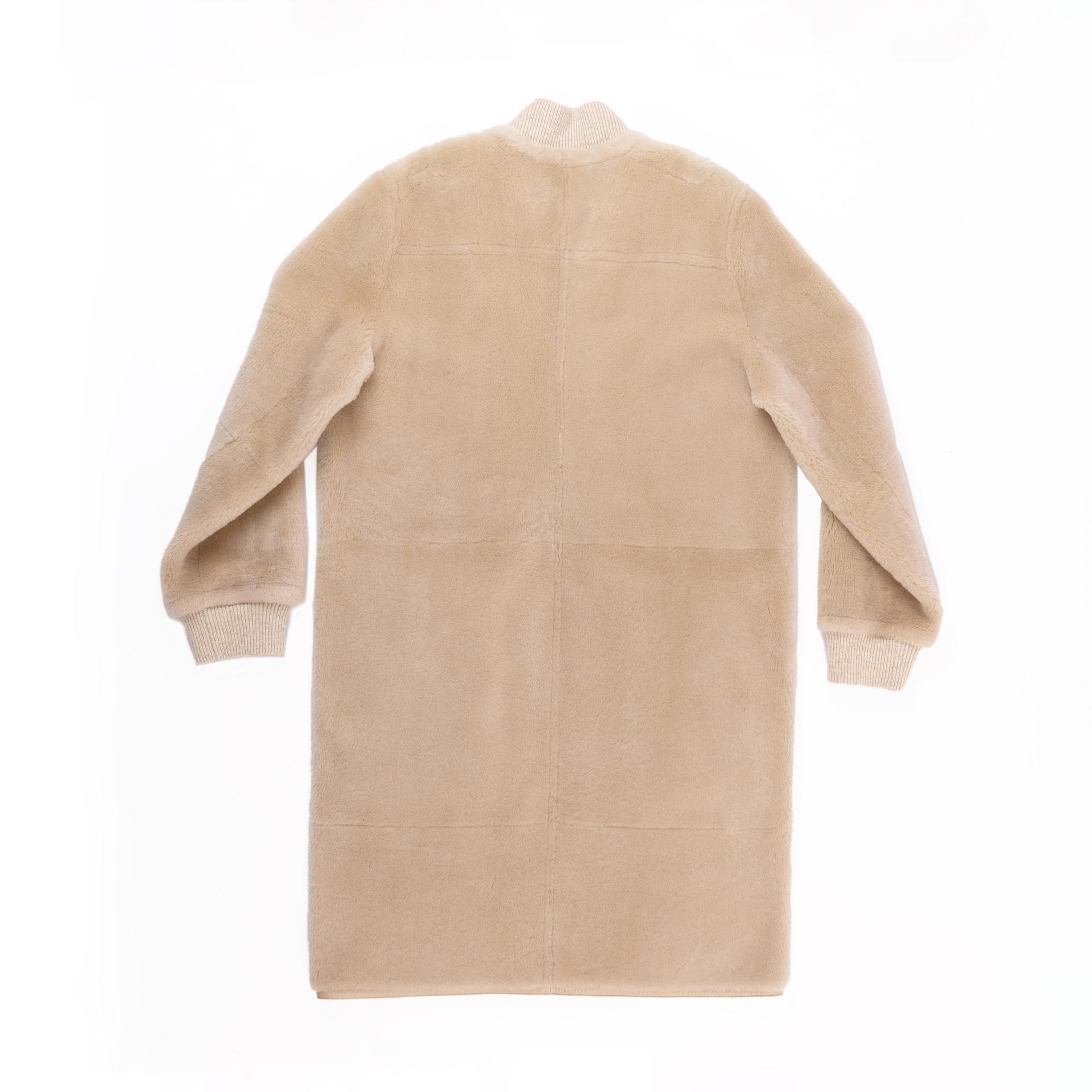Excellent ( Rank SA ) HERMÈS Reversible Lambskin Shearling Coat Beige - 2