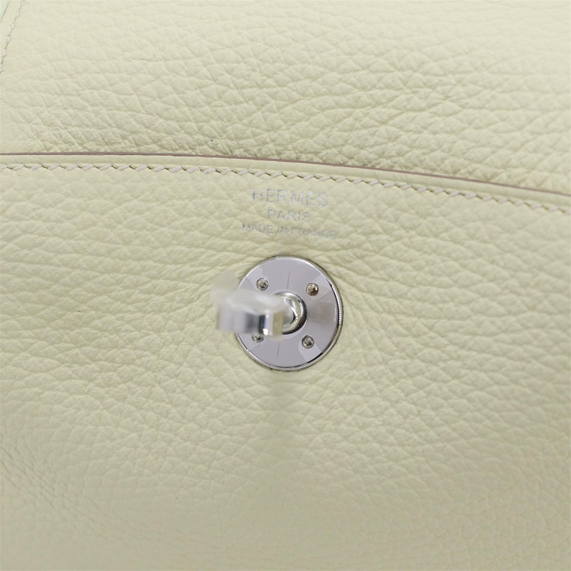 Brand New ( Rank N ) HERMÈS Mini Lindy II Jaune milton (i8) Clemence Palladium hardware W (2024) - 10
