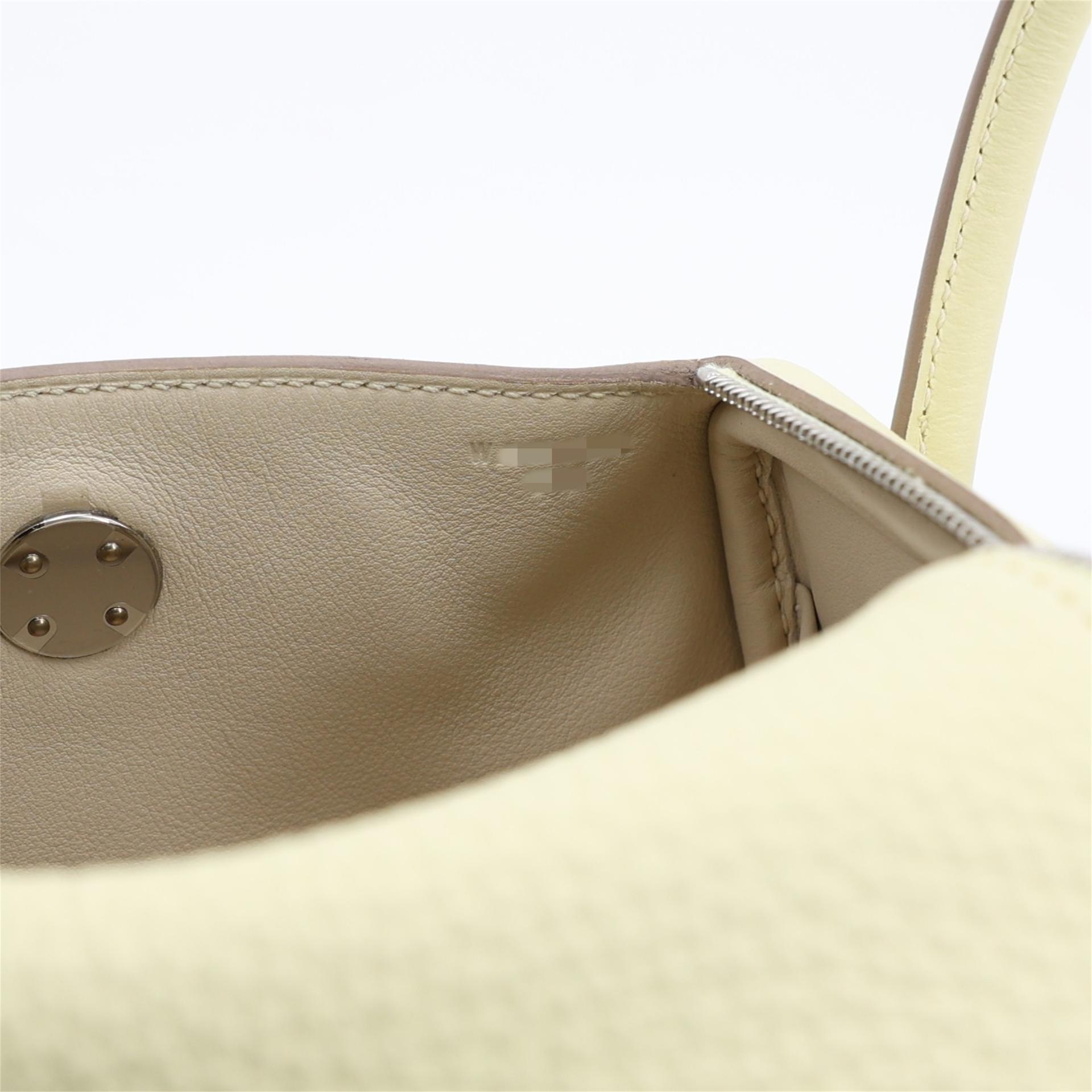 Brand New ( Rank N ) HERMÈS Mini Lindy II Jaune milton (i8) Clemence Palladium hardware W (2024) - 12