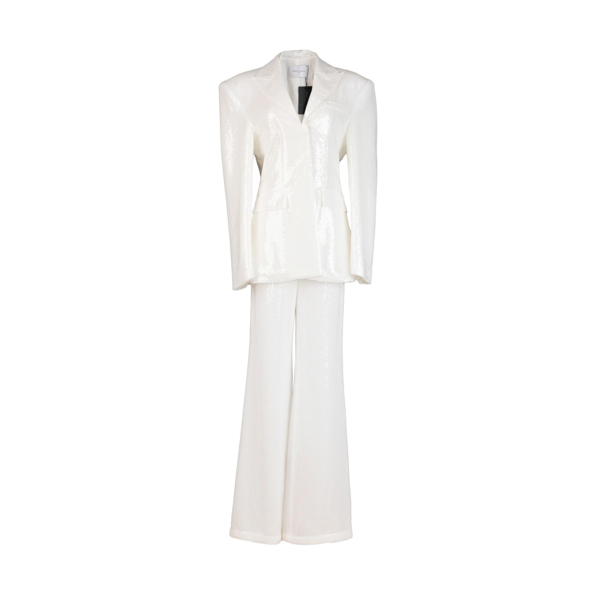 Unused ( Rank NS )KELLY SHIN Sequin Jacket Ivory White - 9