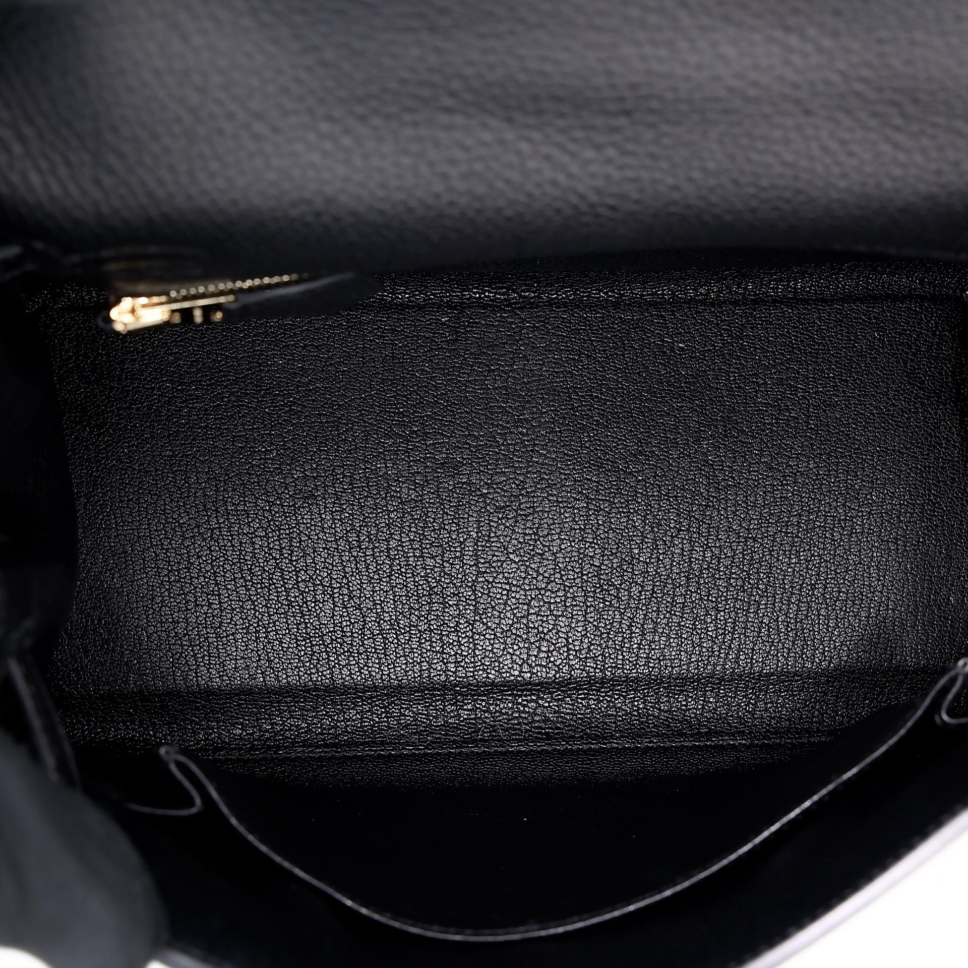 Very Good ( Rank A) HERMÈS Kelly 25 Touch Black (89) Togo Lizard Gold hardware Z (2021) - 21