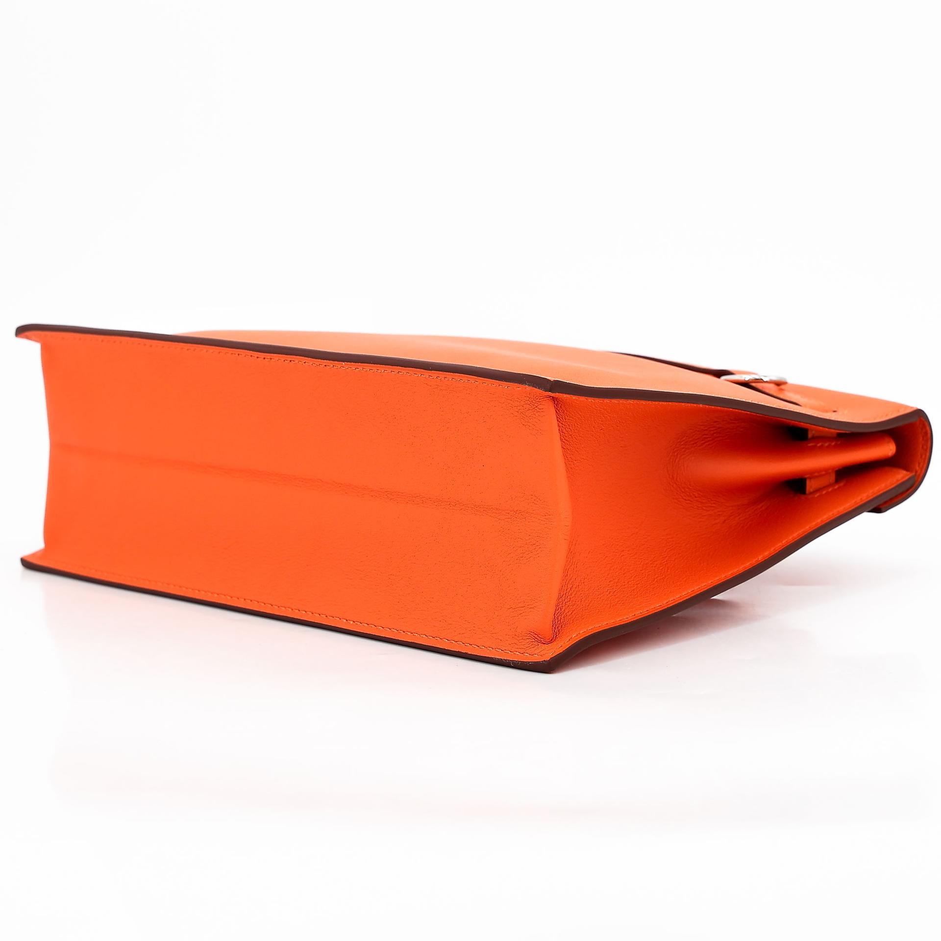 Brand New ( Rank N ) HERMÈS Kelly Danse Orange (93) Swift Palladium hardware W (2024) - 5