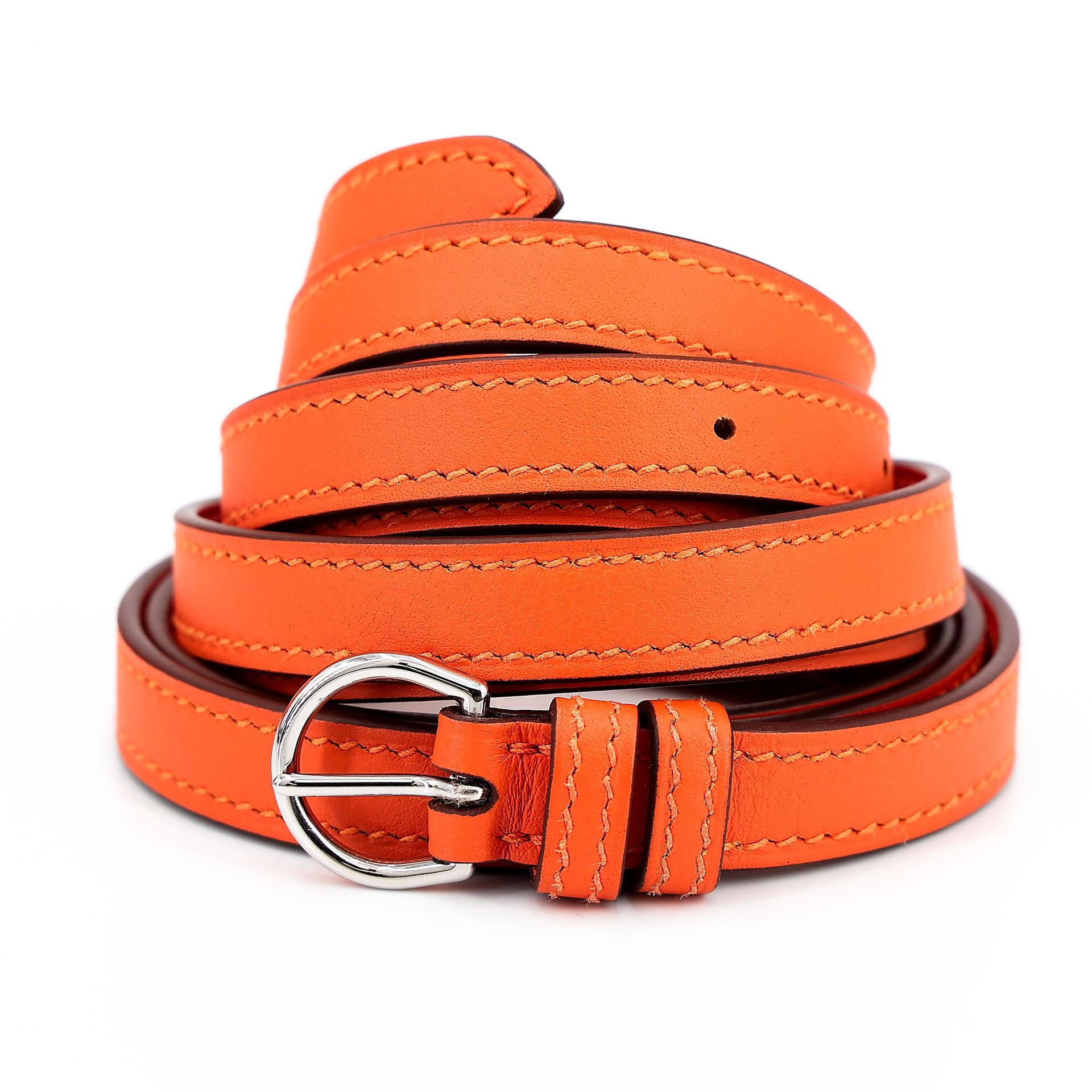 Brand New ( Rank N ) HERMÈS Kelly Danse Orange (93) Swift Palladium hardware W (2024) - 15