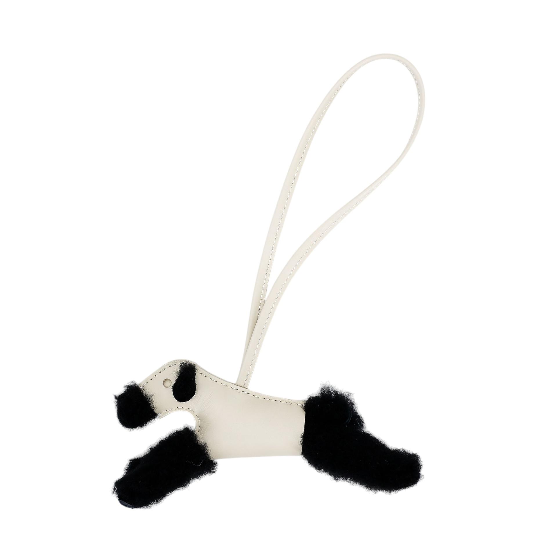Brand New ( Rank N ) HERMÈS Budy charm Craie (10) Black (89) Swift W (2024) - 1
