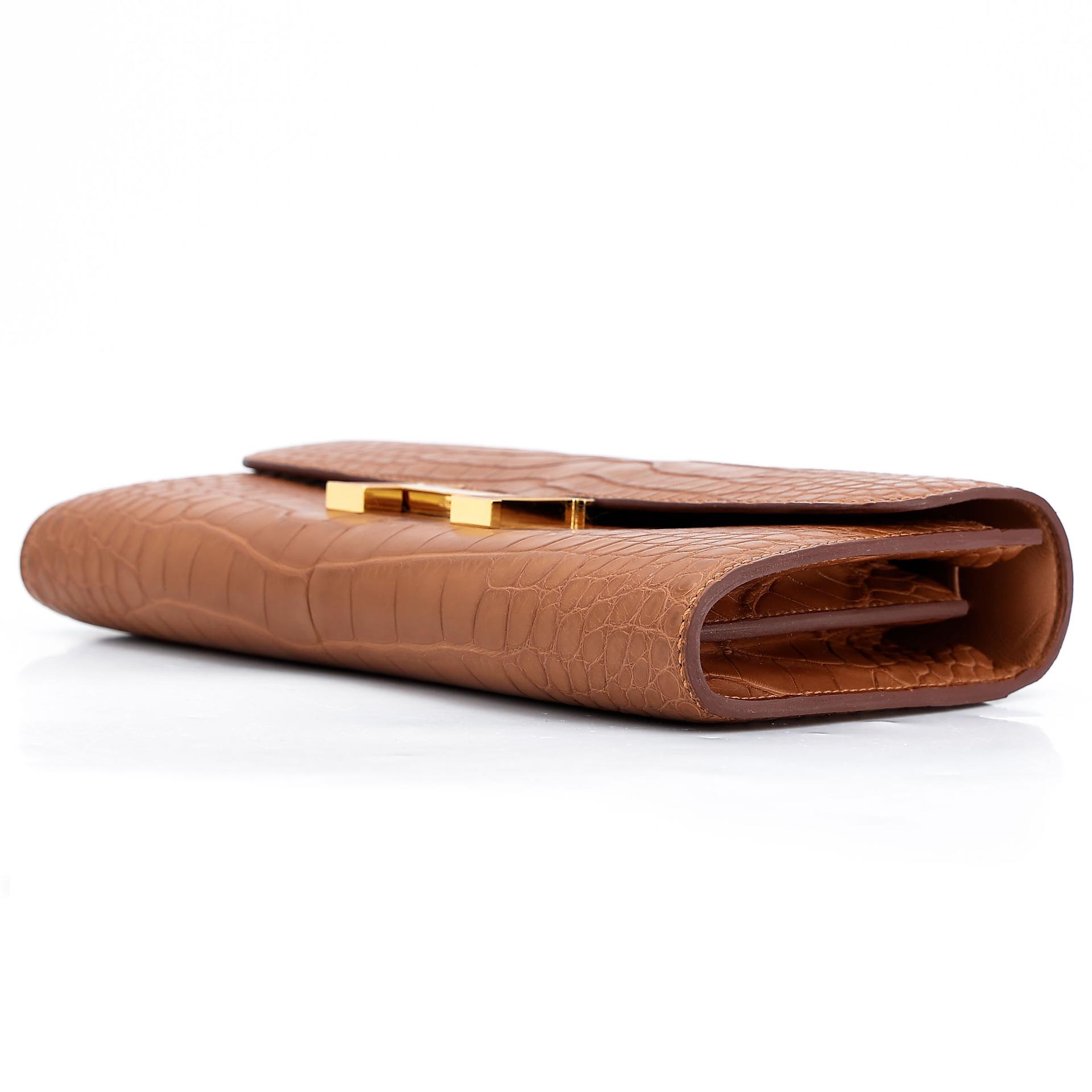 Unused ( Rank NS ) HERMÈS Constance To Go Gold (37) Matte Alligator Gold hardware Z (2021) - 5