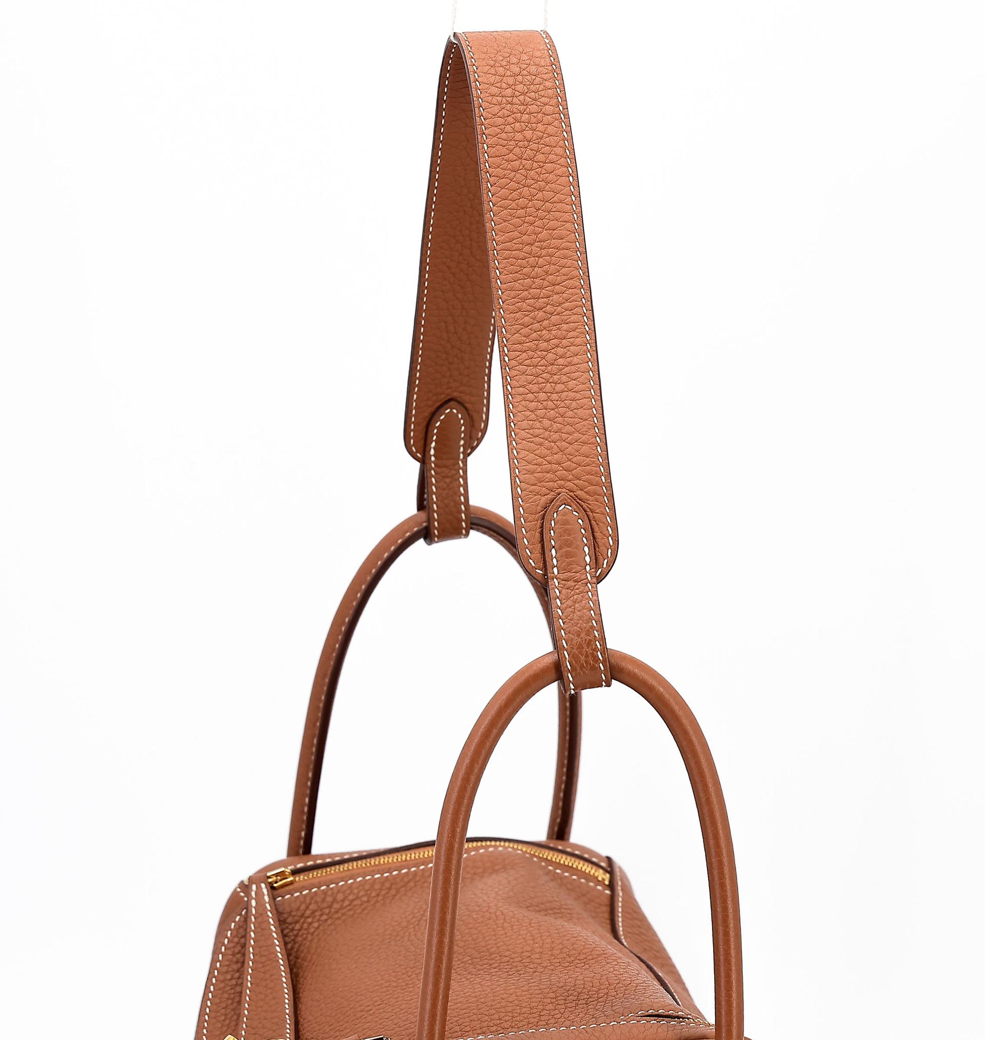Very Good ( Rank A) HERMÈS Lindy 26 Gold (37) Clemence Gold hardware Y (2020) - 4