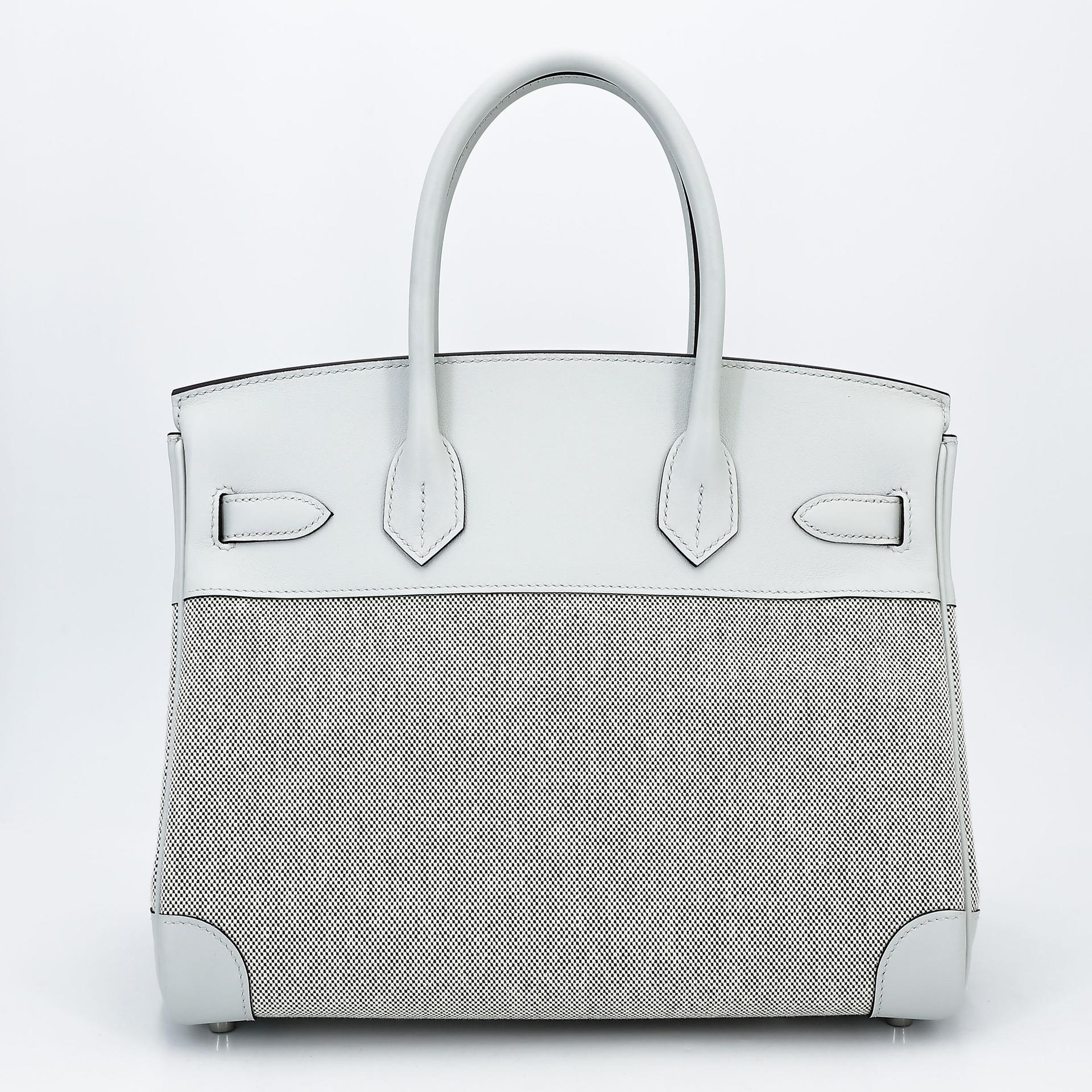 Brand New ( Rank N ) HERMÈS Birkin 30 Gris Platine (N4) Canvas Swift Palladium hardware K (2025) - 2