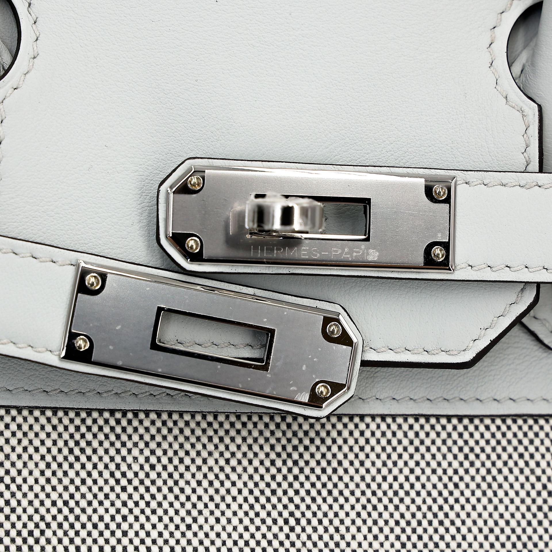 Brand New ( Rank N ) HERMÈS Birkin 30 Gris Platine (N4) Canvas Swift Palladium hardware K (2025) - 9