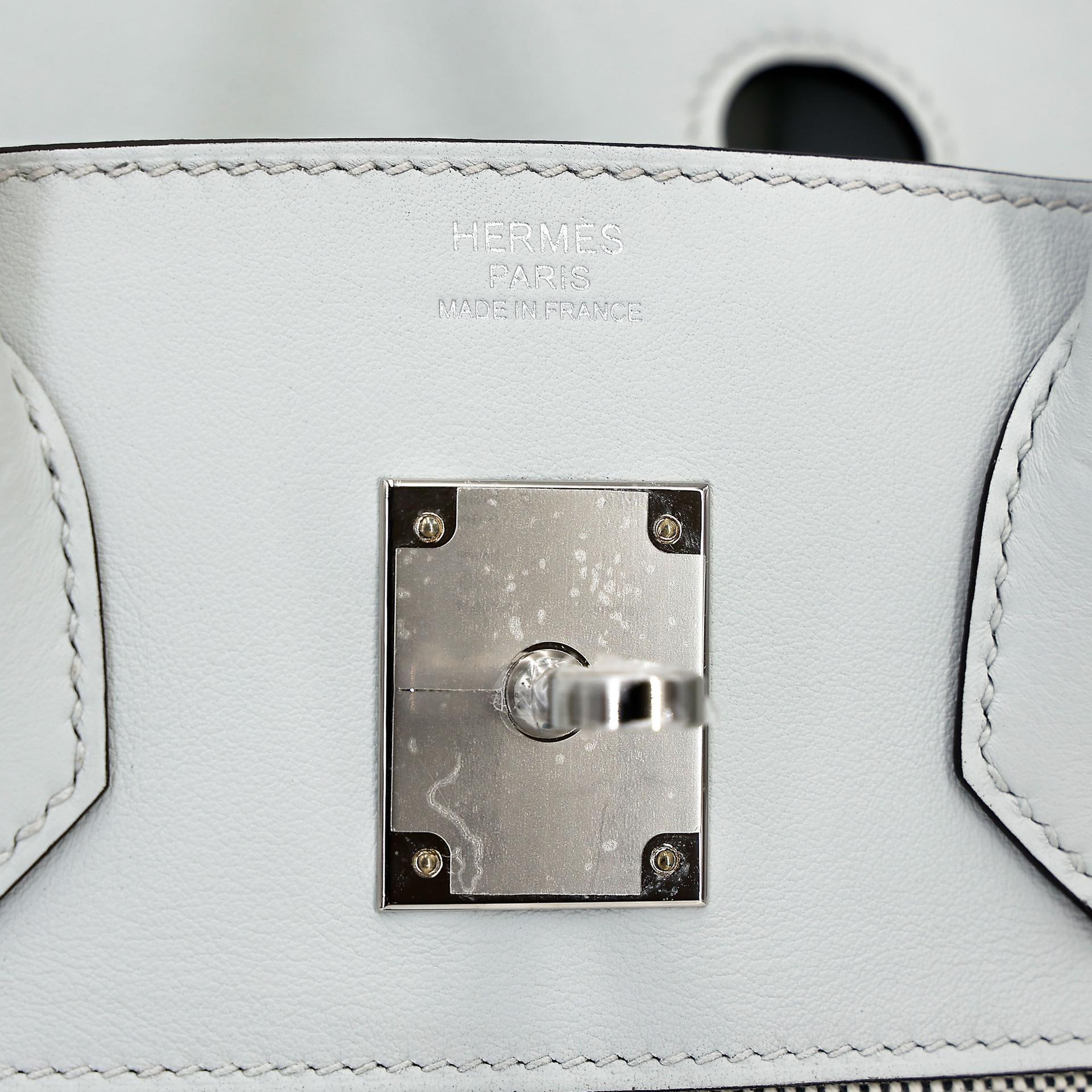 Brand New ( Rank N ) HERMÈS Birkin 30 Gris Platine (N4) Canvas Swift Palladium hardware K (2025) - 10