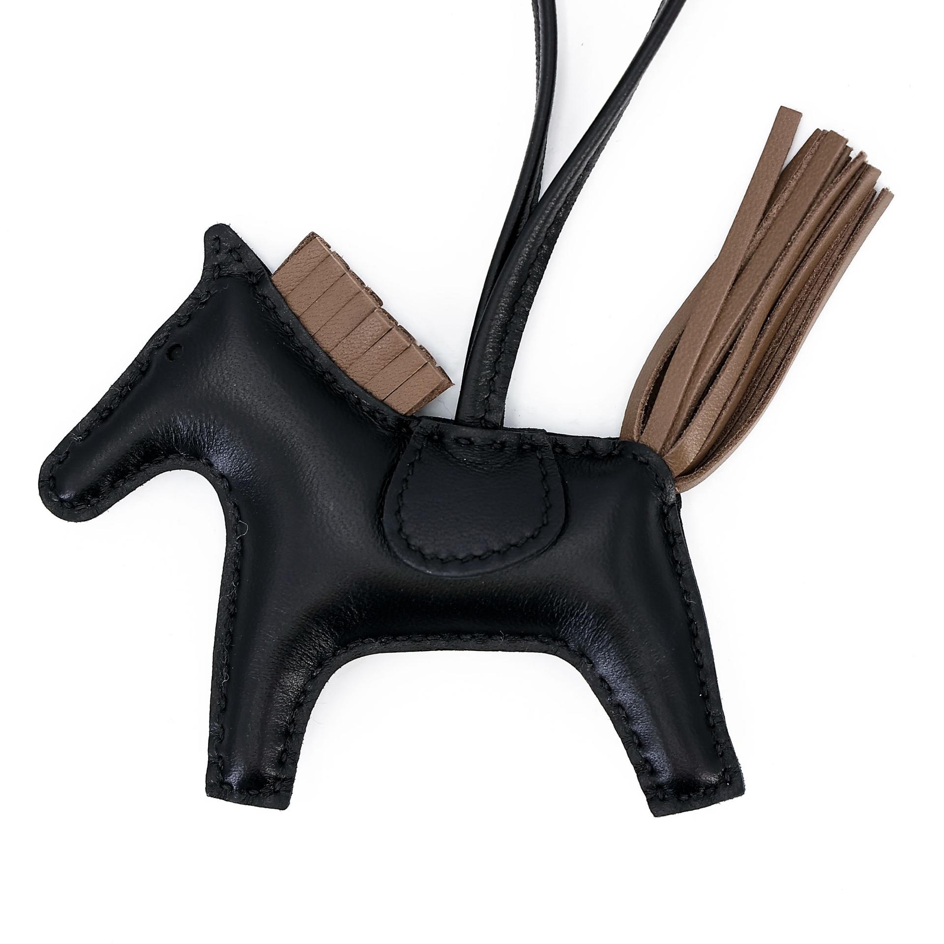 Brand New ( Rank N ) HERMÈS Rodeo PM Etoupe (18) Noir (89) Agneau W (2024) - 2