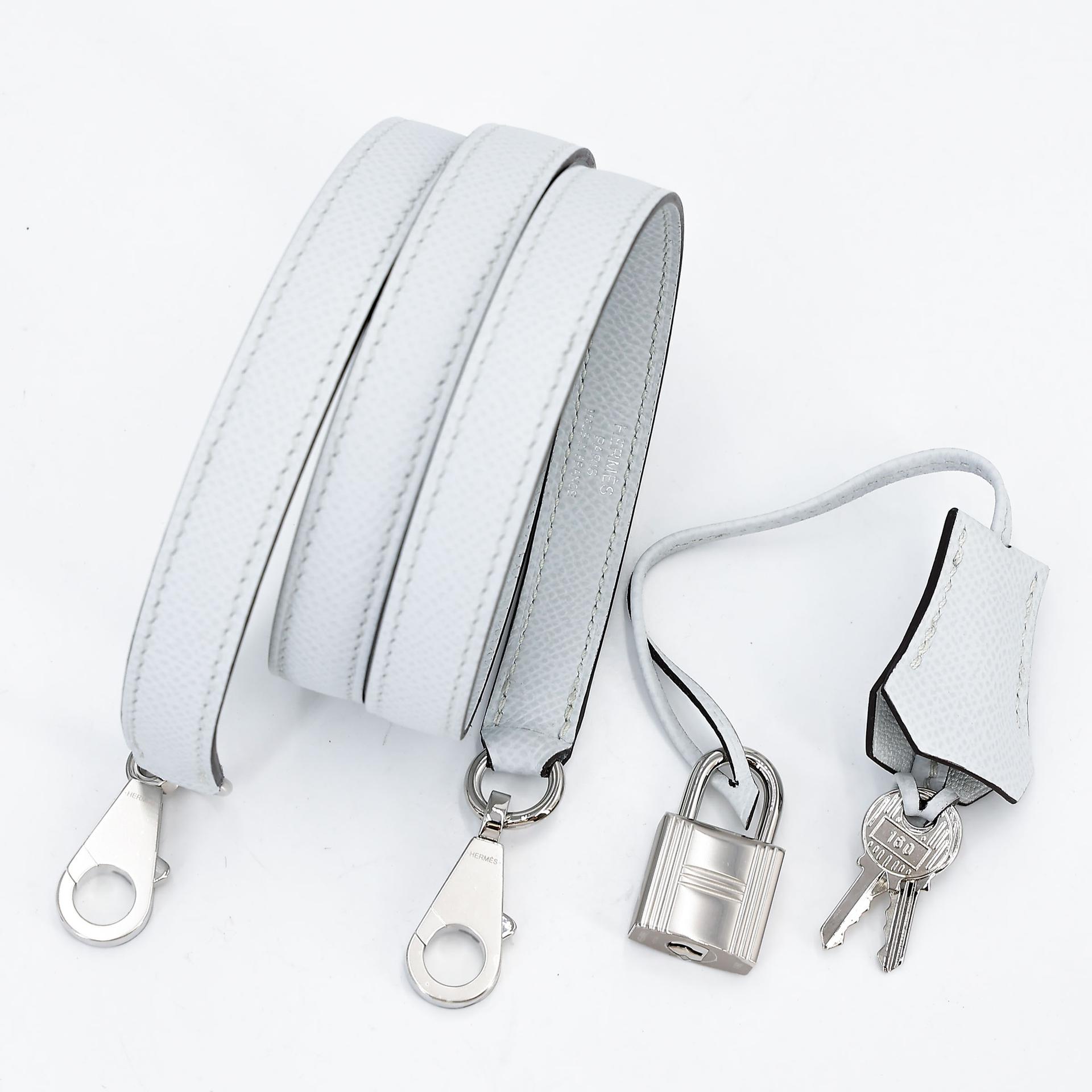 Excellent ( Rank SA ) HERMÈS Kelly 25 Sellier Gris Platine (N4) Epsom Electrum hardware W (2024) - 20