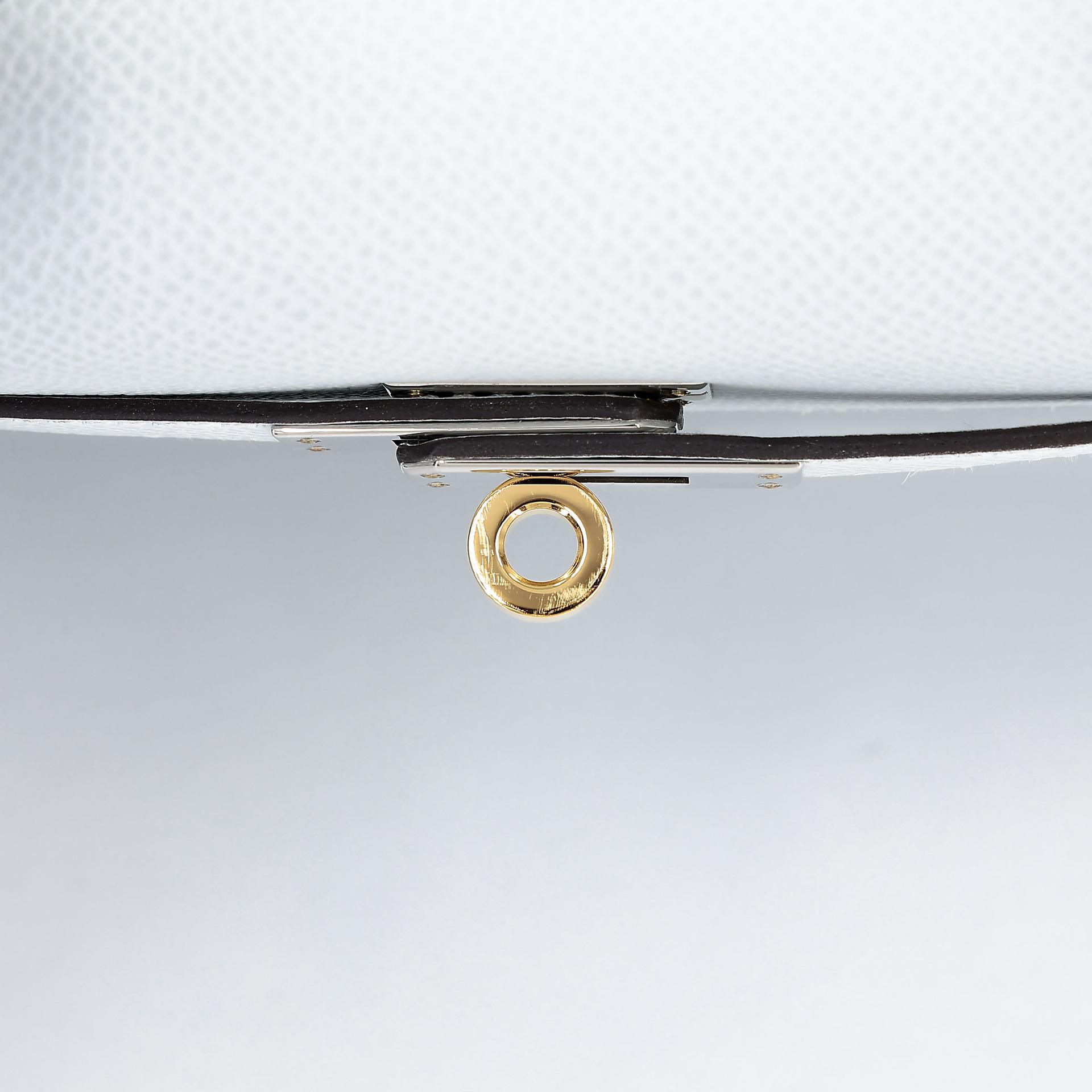 Excellent ( Rank SA ) HERMÈS Kelly 25 Sellier Gris Platine (N4) Epsom Electrum hardware W (2024) - 11