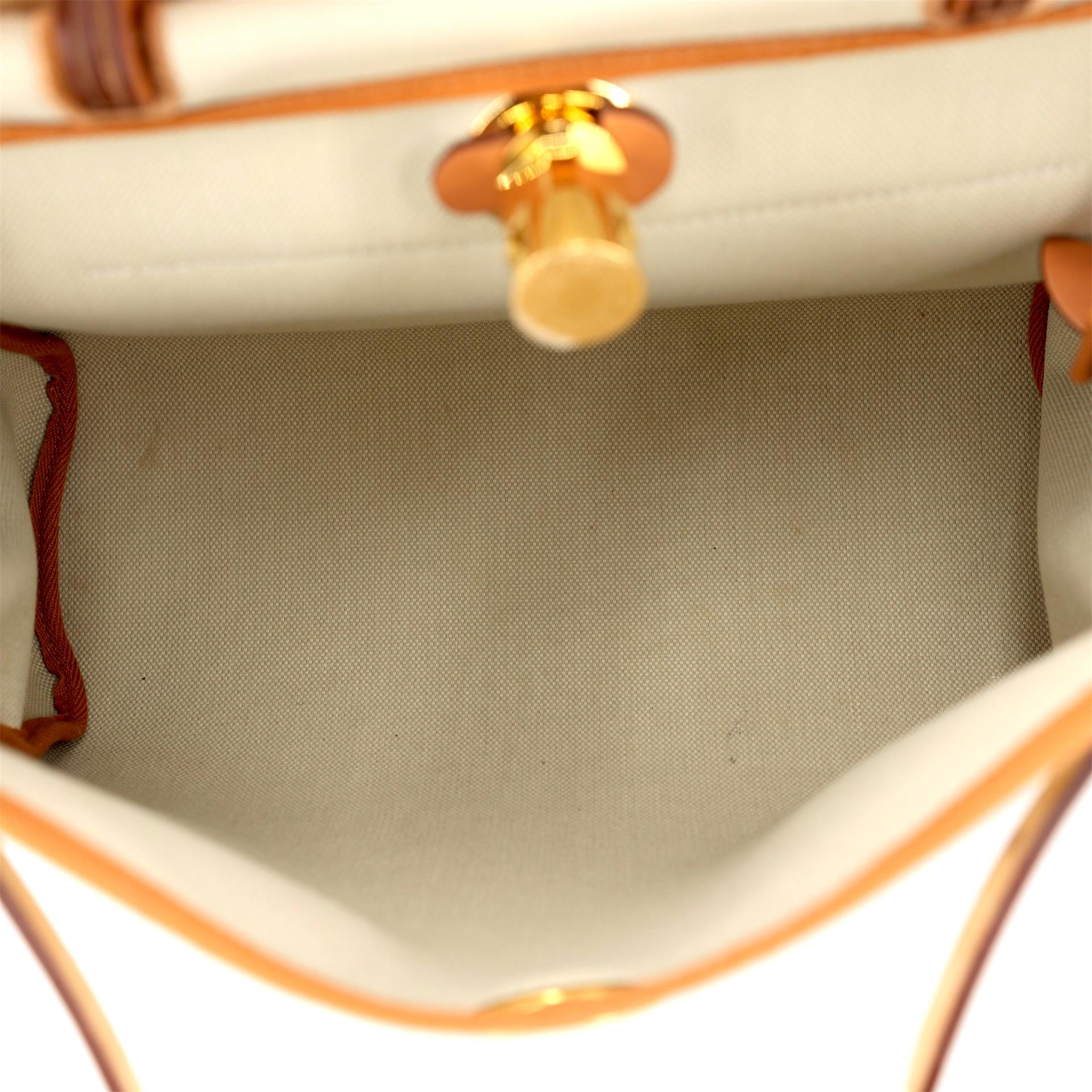Unused ( Rank NS ) HERMÈS Herbag Zip 31 PM Natural (27) Vache Hunter Canvas Gold hardware Z (2021) - 18