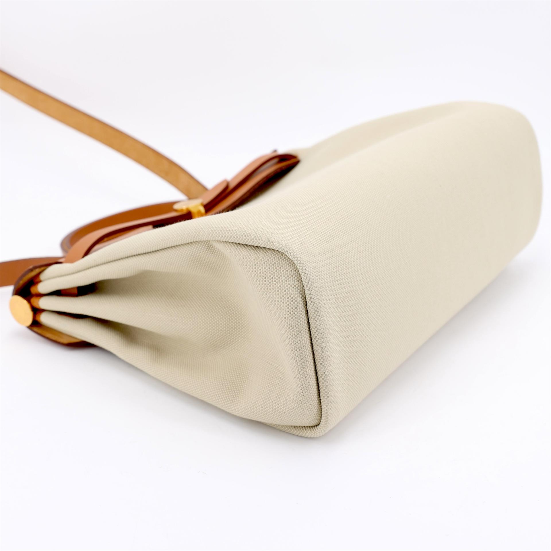 Unused ( Rank NS ) HERMÈS Herbag Zip 31 PM Natural (27) Vache Hunter Canvas Gold hardware Z (2021) - 7