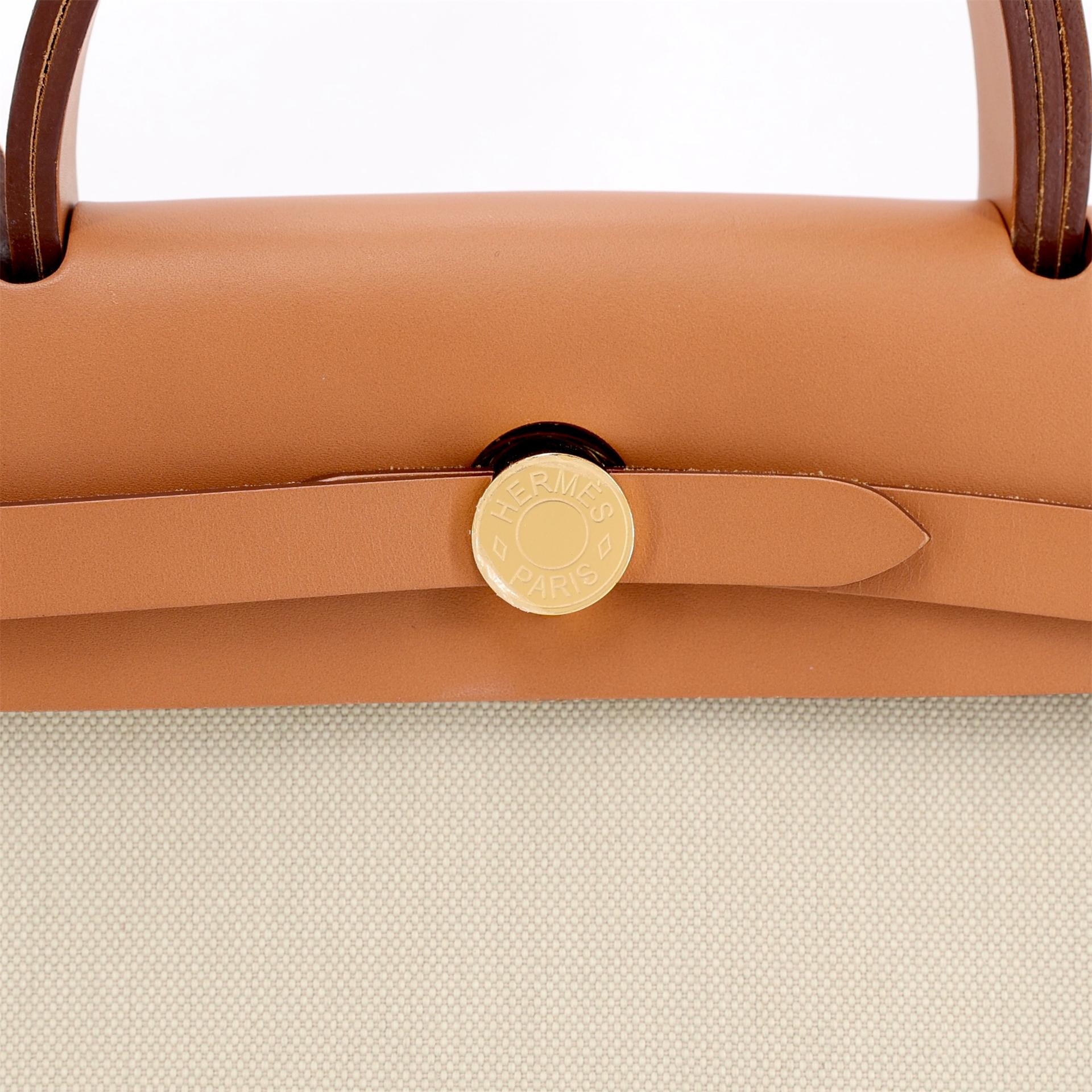 Unused ( Rank NS ) HERMÈS Herbag Zip 31 PM Natural (27) Vache Hunter Canvas Gold hardware Z (2021) - 11