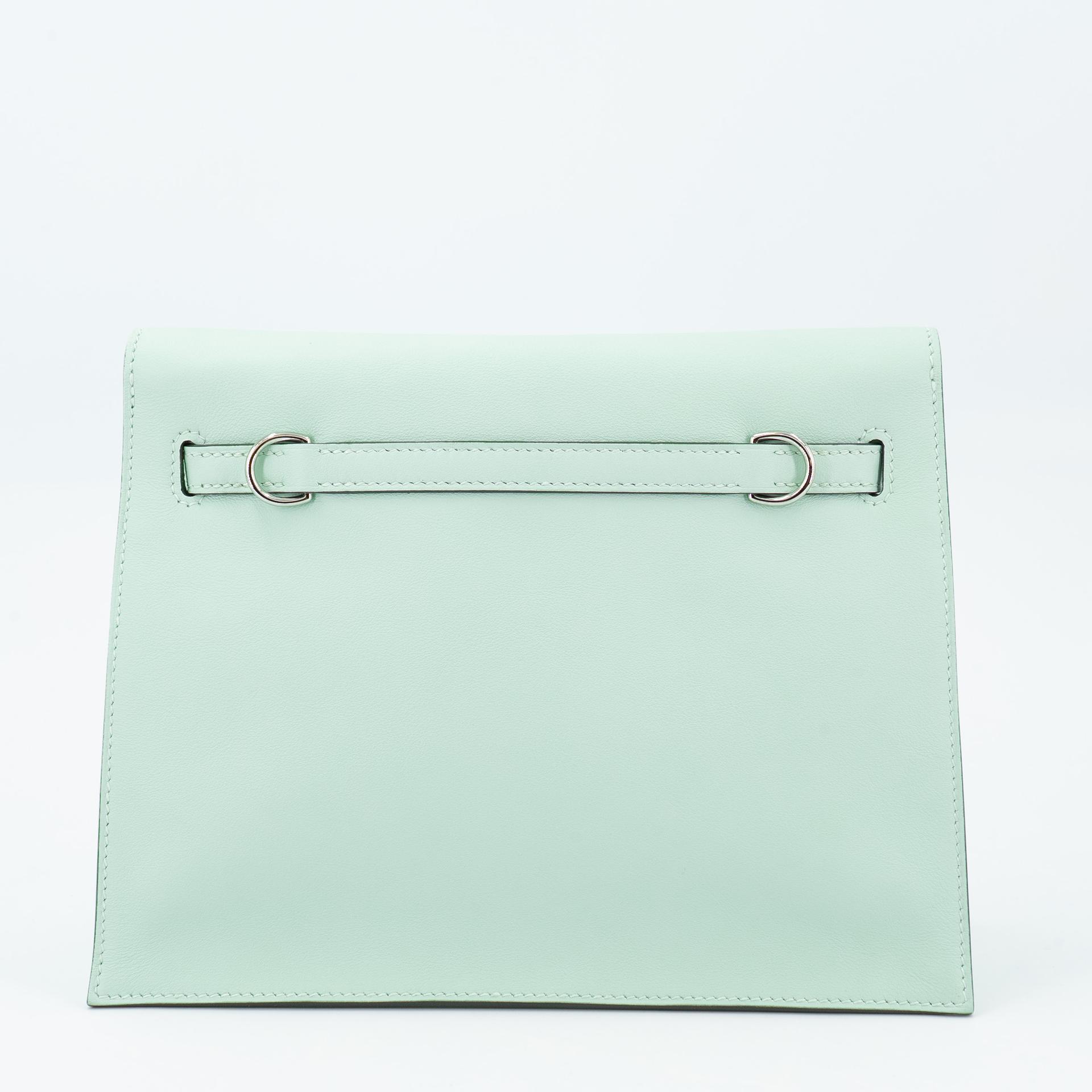 Brand New ( Rank N ) HERMÈS Kelly Danse Vert Peppermint (N3) Swift Palladium hardware K (2025) - 2