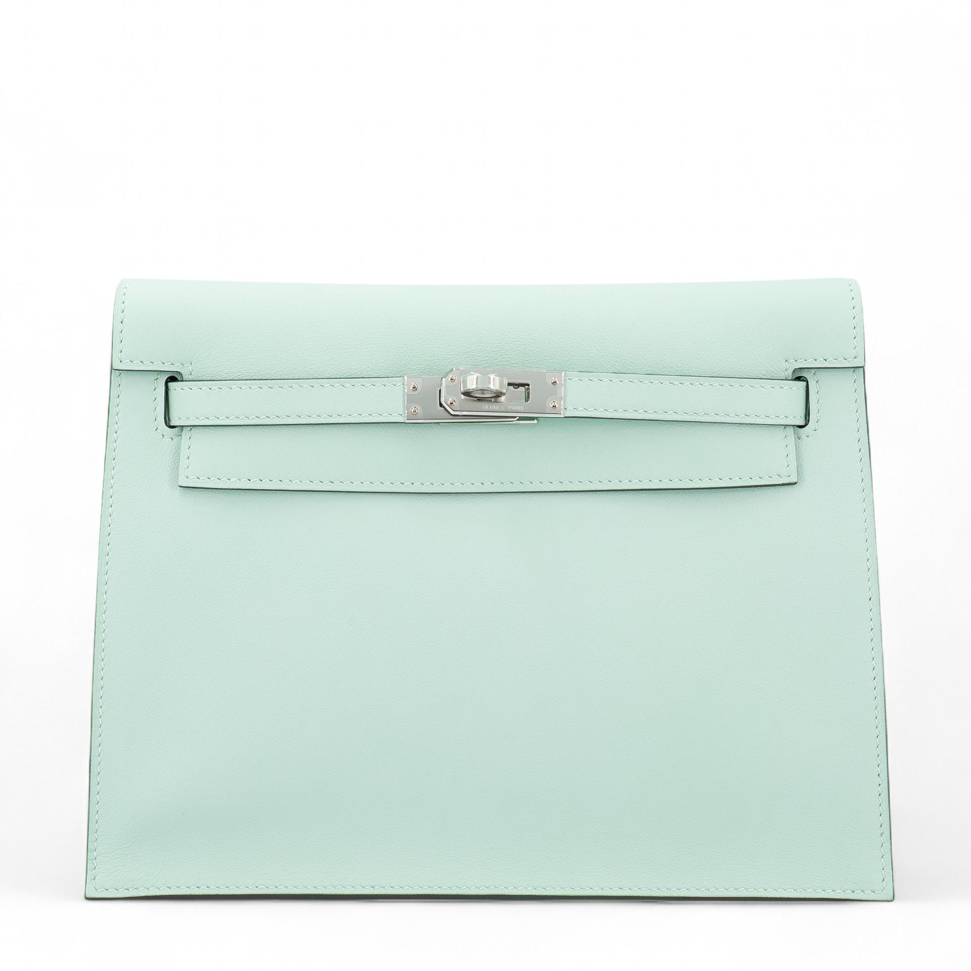 Brand New ( Rank N ) HERMÈS Kelly Danse Vert Peppermint (N3) Swift Palladium hardware K (2025) - 1