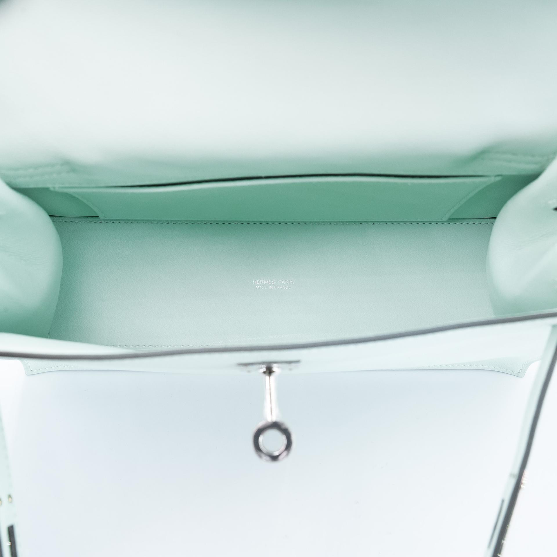 Brand New ( Rank N ) HERMÈS Kelly Danse Vert Peppermint (N3) Swift Palladium hardware K (2025) - 12