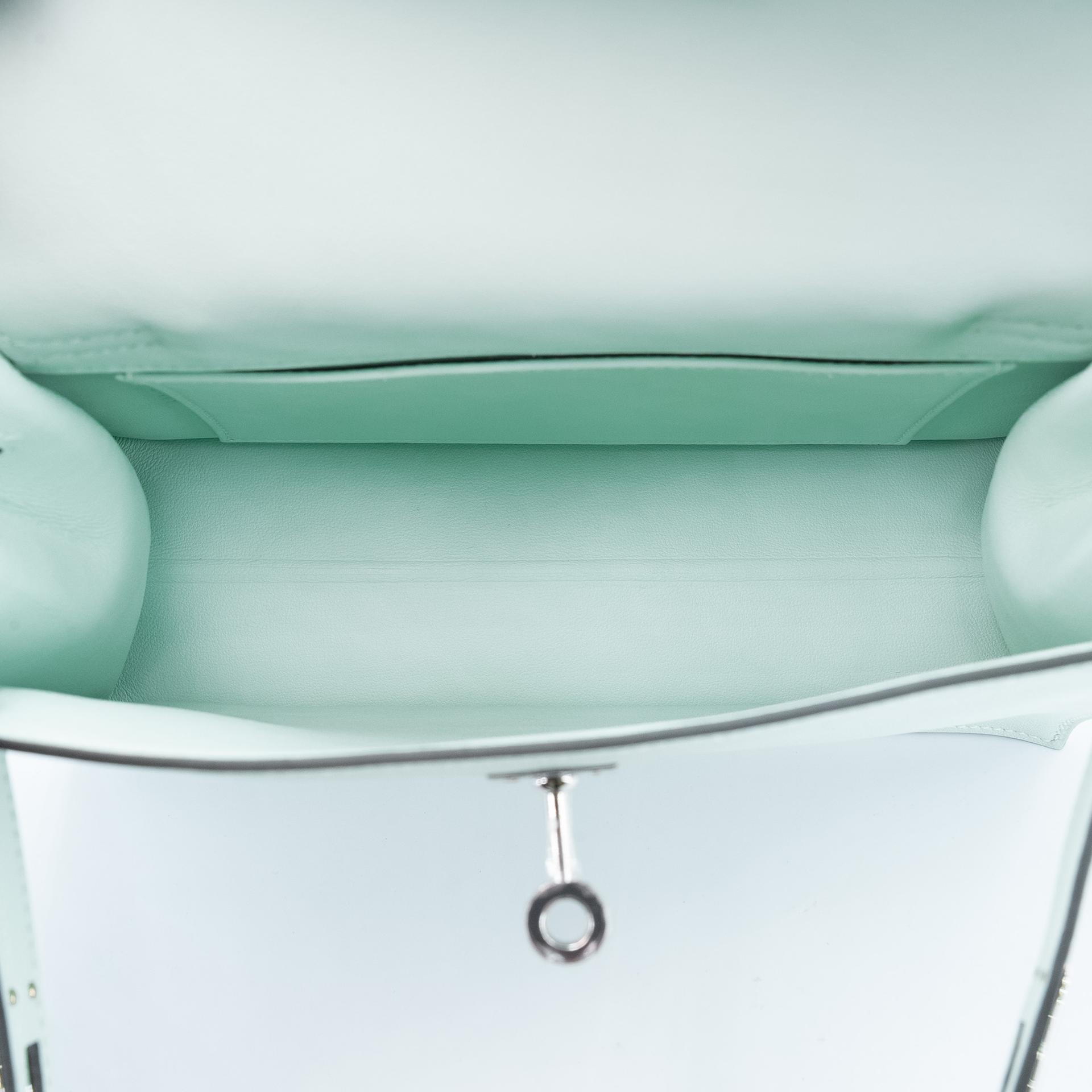 Brand New ( Rank N ) HERMÈS Kelly Danse Vert Peppermint (N3) Swift Palladium hardware K (2025) - 13