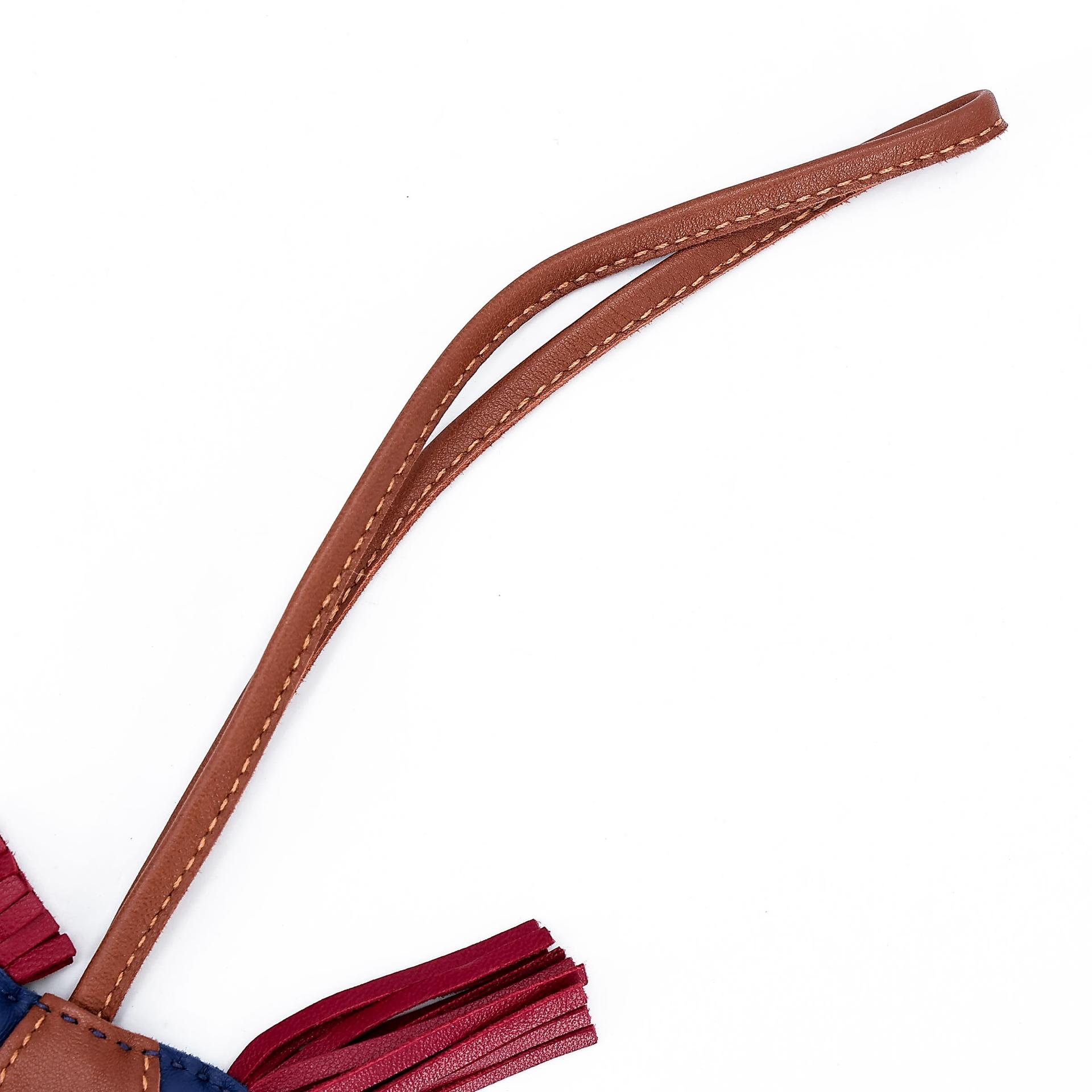Excellent ( Rank SA ) HERMÈS Rodeo PM Bleu de Malte (7L) Fauve (34) Rubis (B5) Agneau - 4