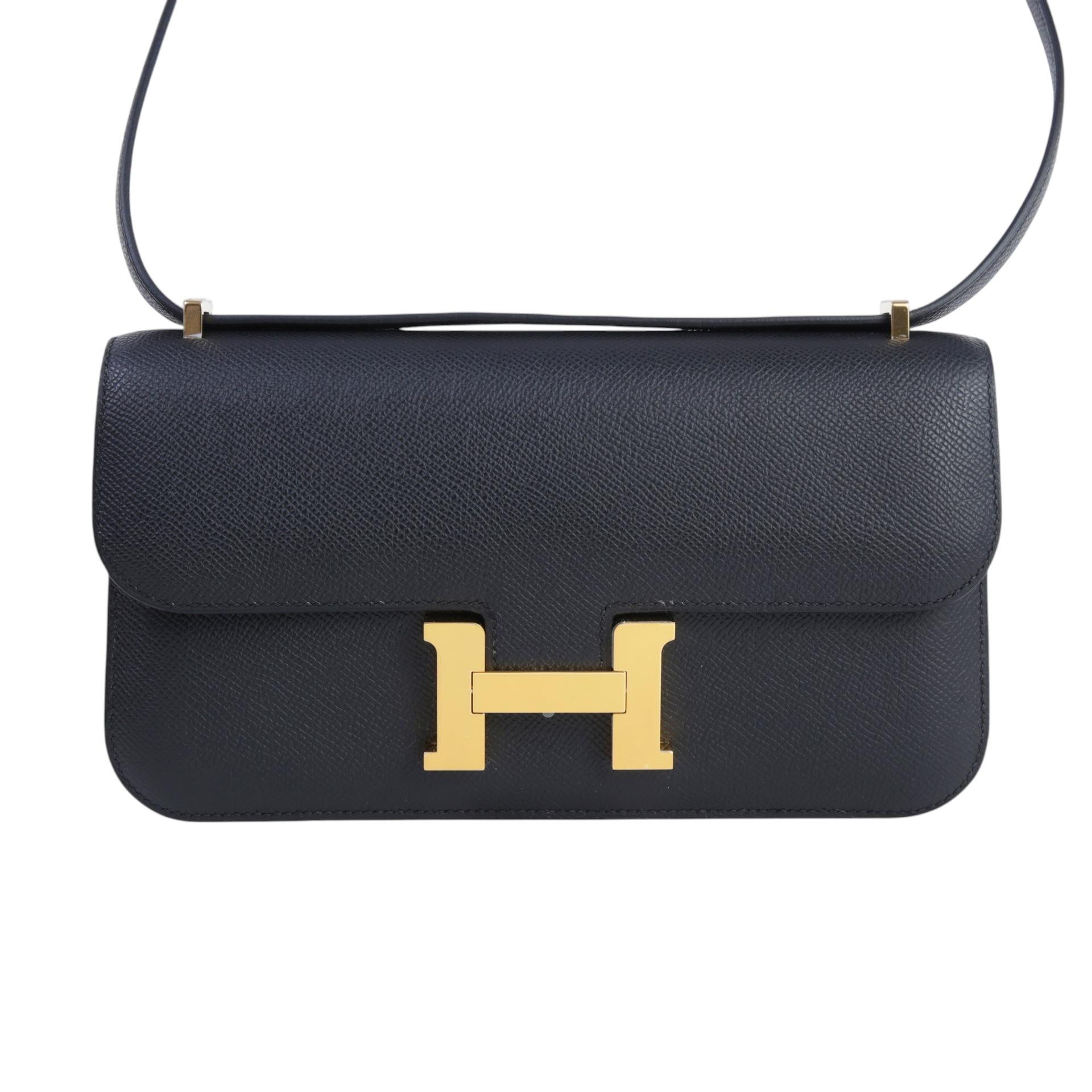 Brand New ( Rank N ) HERMÈS Constance Elan 2024 Noir (89) Epsom Gold hardware K (2025) - 1