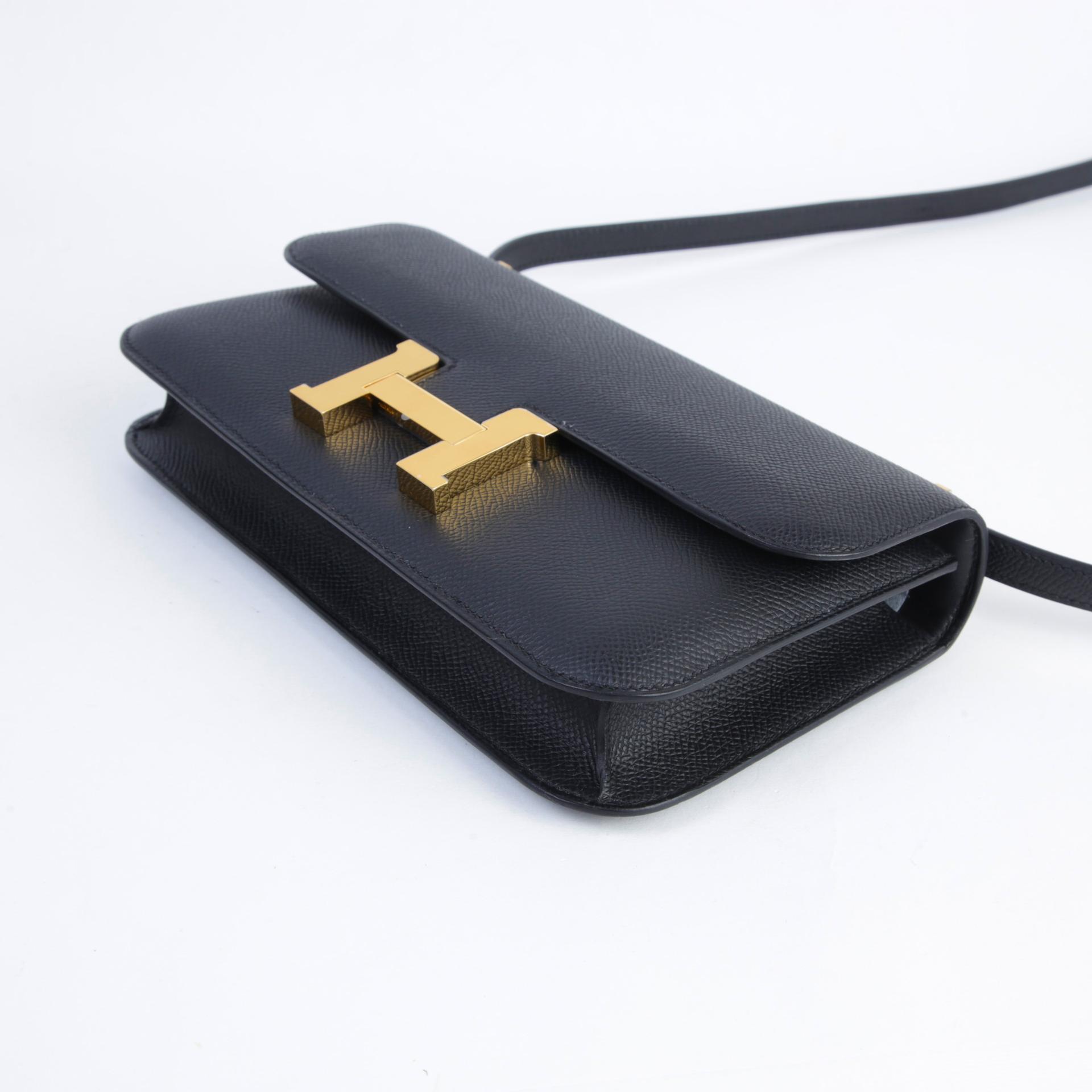 Brand New ( Rank N ) HERMÈS Constance Elan 2024 Noir (89) Epsom Gold hardware K (2025) - 5