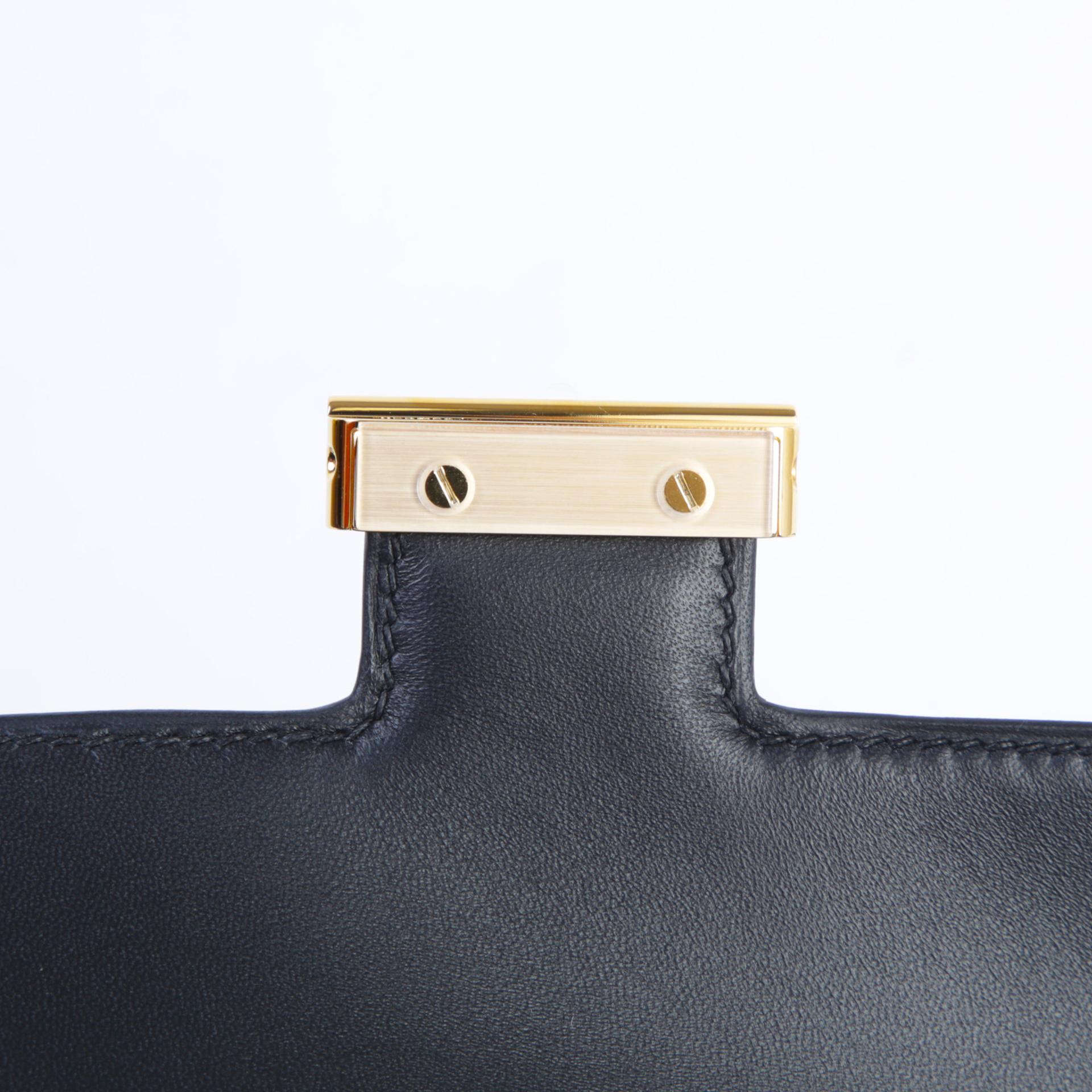 Brand New ( Rank N ) HERMÈS Constance Elan 2024 Noir (89) Epsom Gold hardware K (2025) - 9