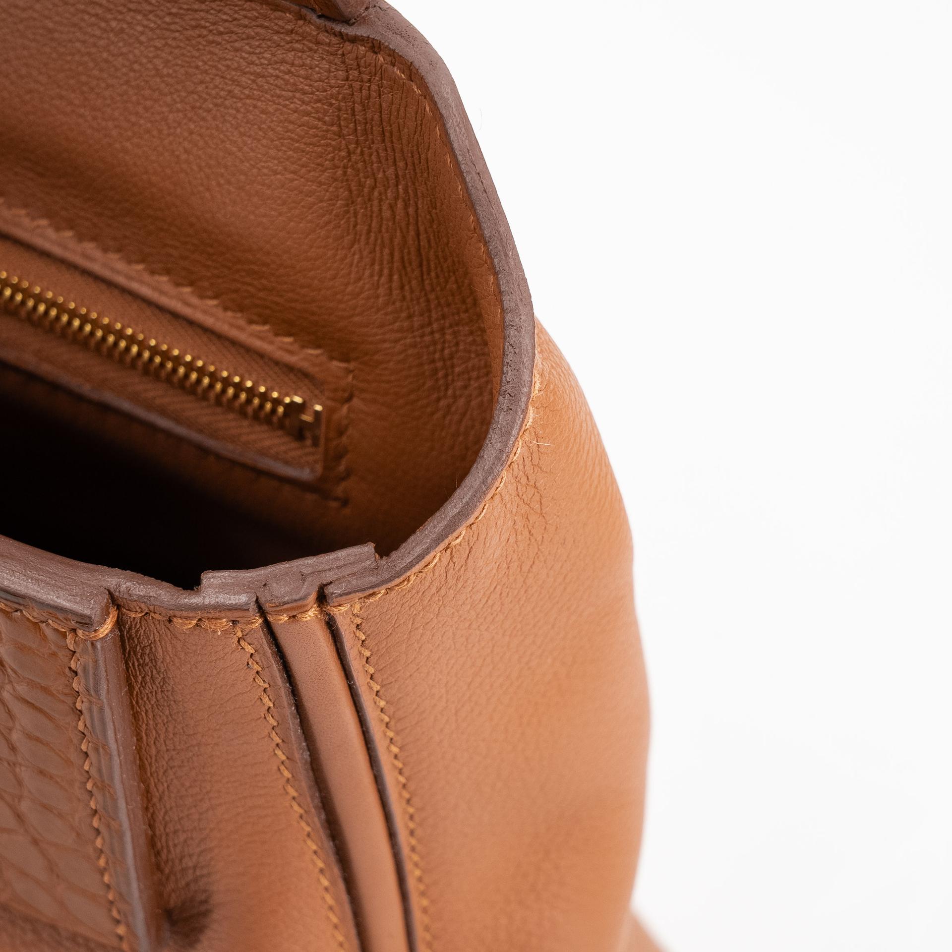 Very Good ( Rank A) HERMÈS 24/24 - 21 mini Touch Gold (37) Evercolor Matte Alligator Gold hardware U (2022) - 18