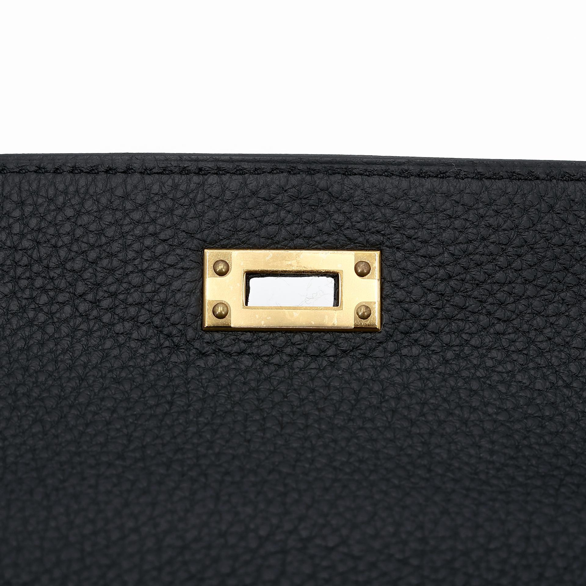 Brand New ( Rank N ) HERMÈS Kelly 25 Noir (89) Togo Gold hardware K (2025) - 11