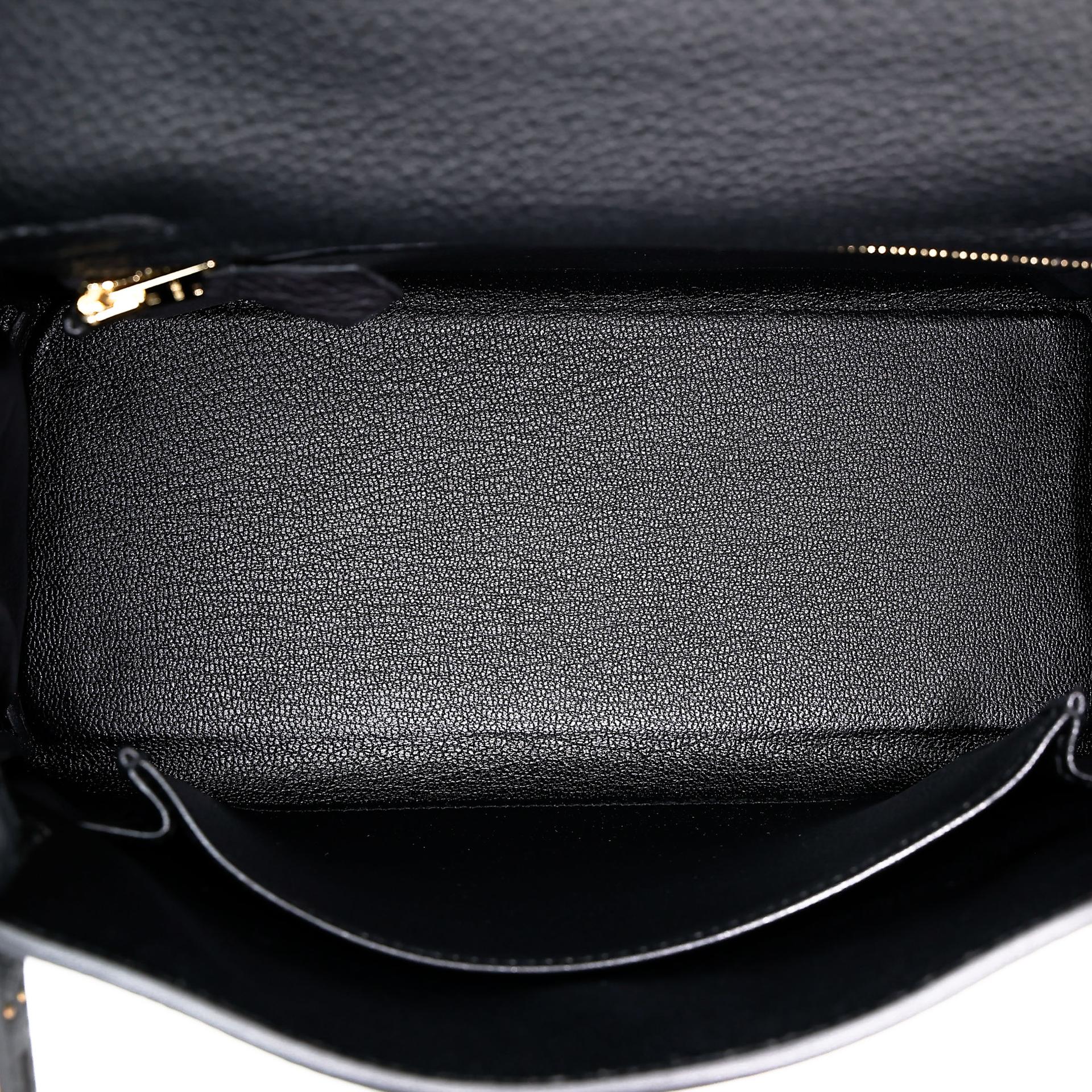 Brand New ( Rank N ) HERMÈS Kelly 25 Noir (89) Togo Gold hardware K (2025) - 17