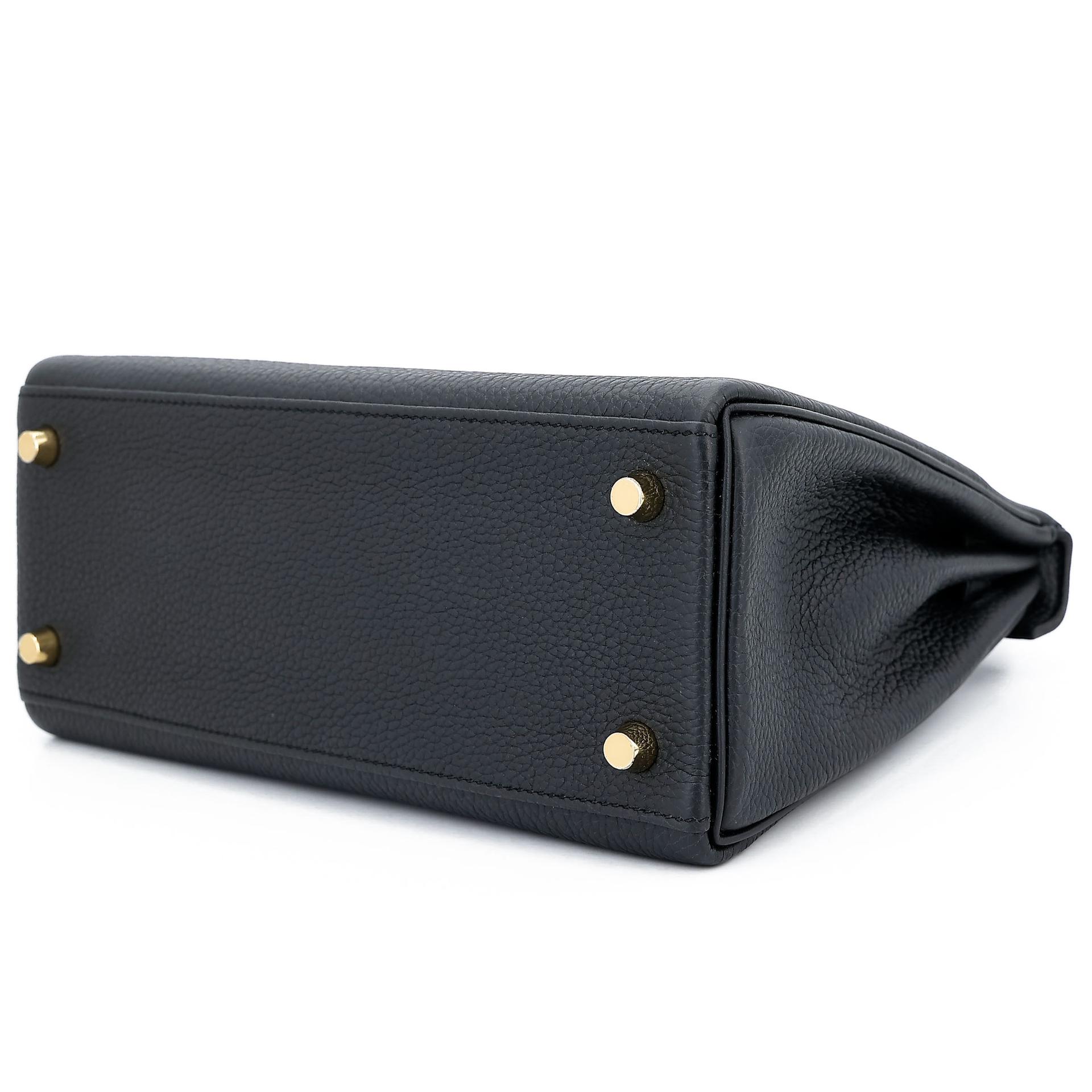 Brand New ( Rank N ) HERMÈS Kelly 25 Noir (89) Togo Gold hardware K (2025) - 8