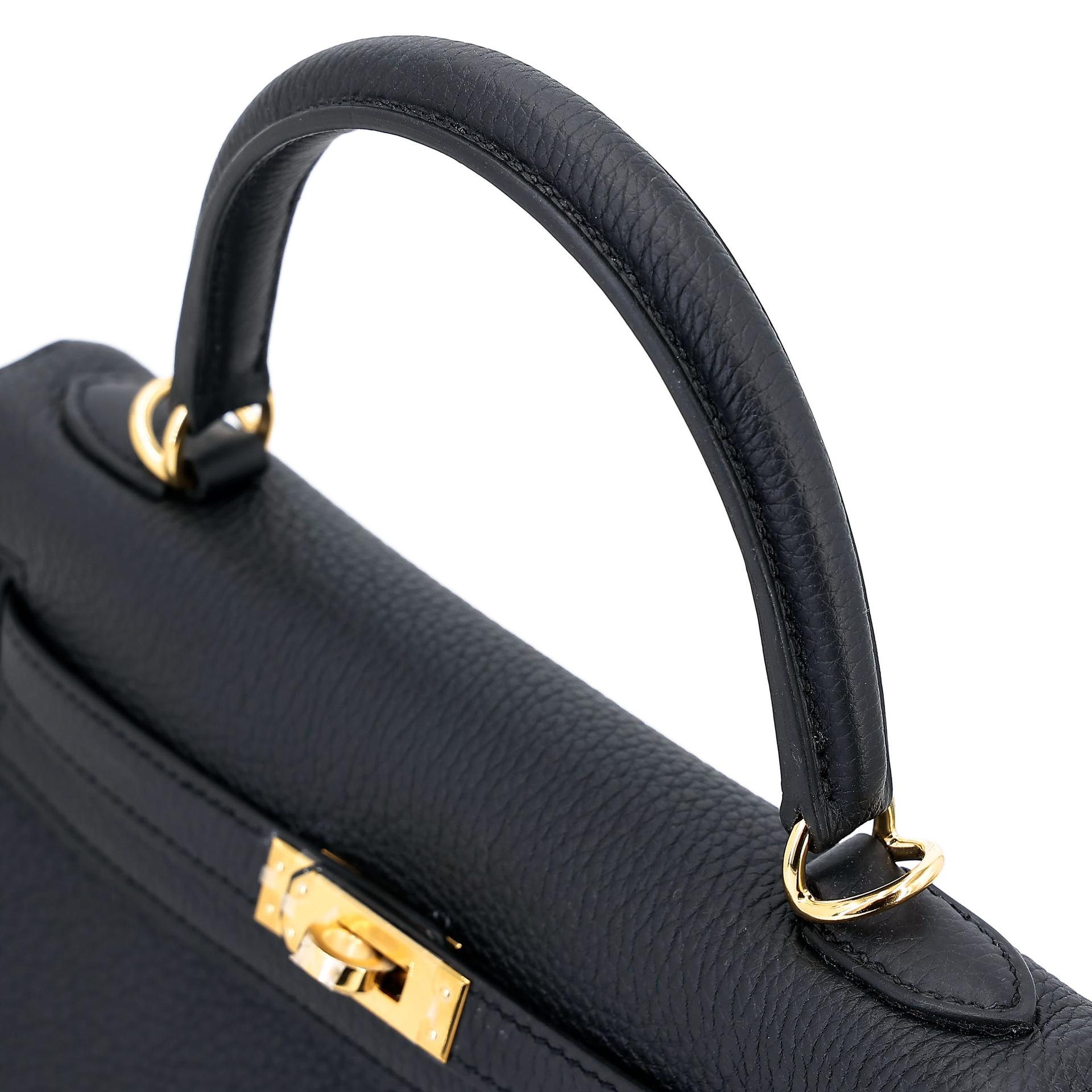 Brand New ( Rank N ) HERMÈS Kelly 25 Noir (89) Togo Gold hardware K (2025) - 5
