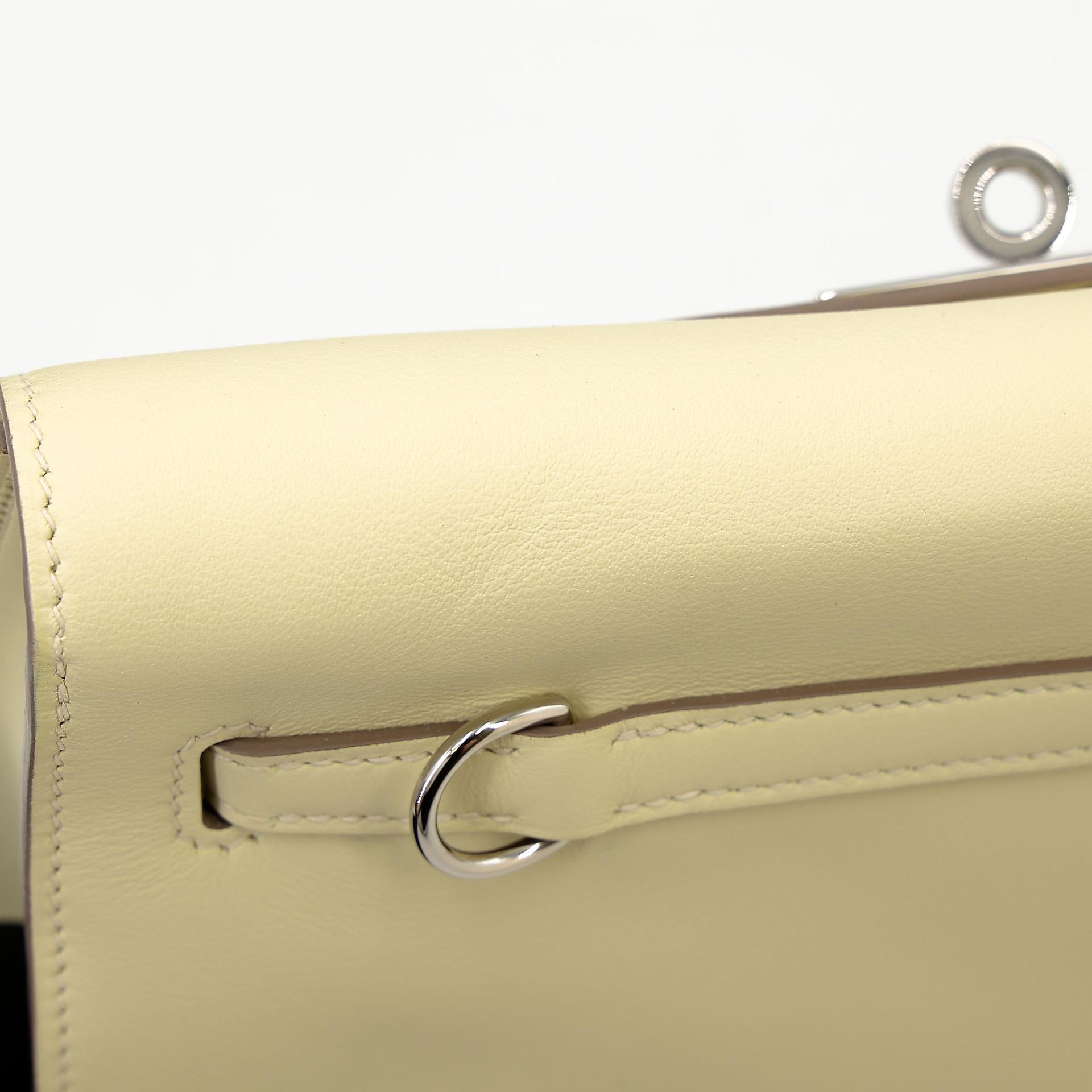 Excellent ( Rank SA ) HERMÈS Kelly Danse Jaune milton (i8) Swift Palladium hardware K (2025) - 9
