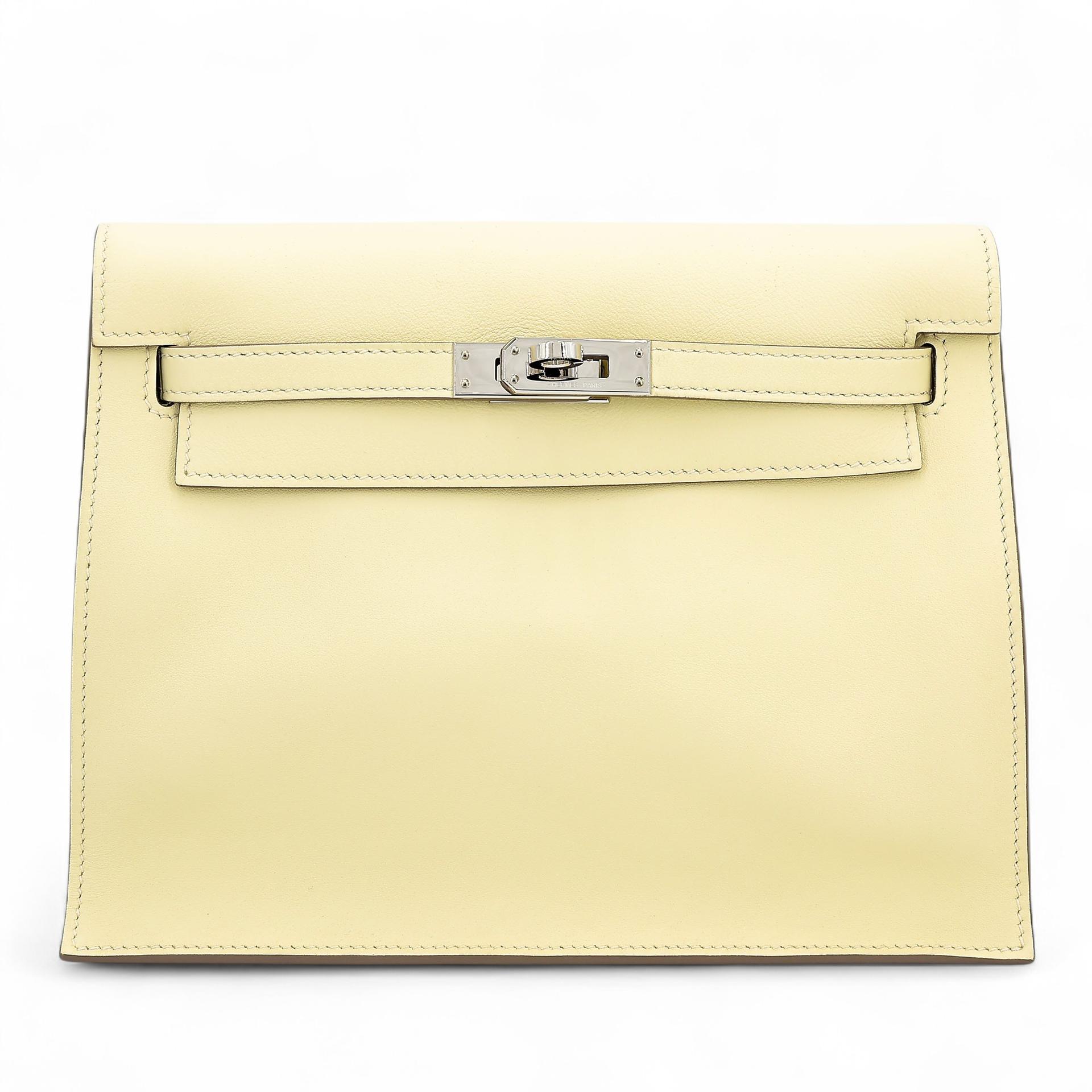 Excellent ( Rank SA ) HERMÈS Kelly Danse Jaune milton (i8) Swift Palladium hardware K (2025) - 1