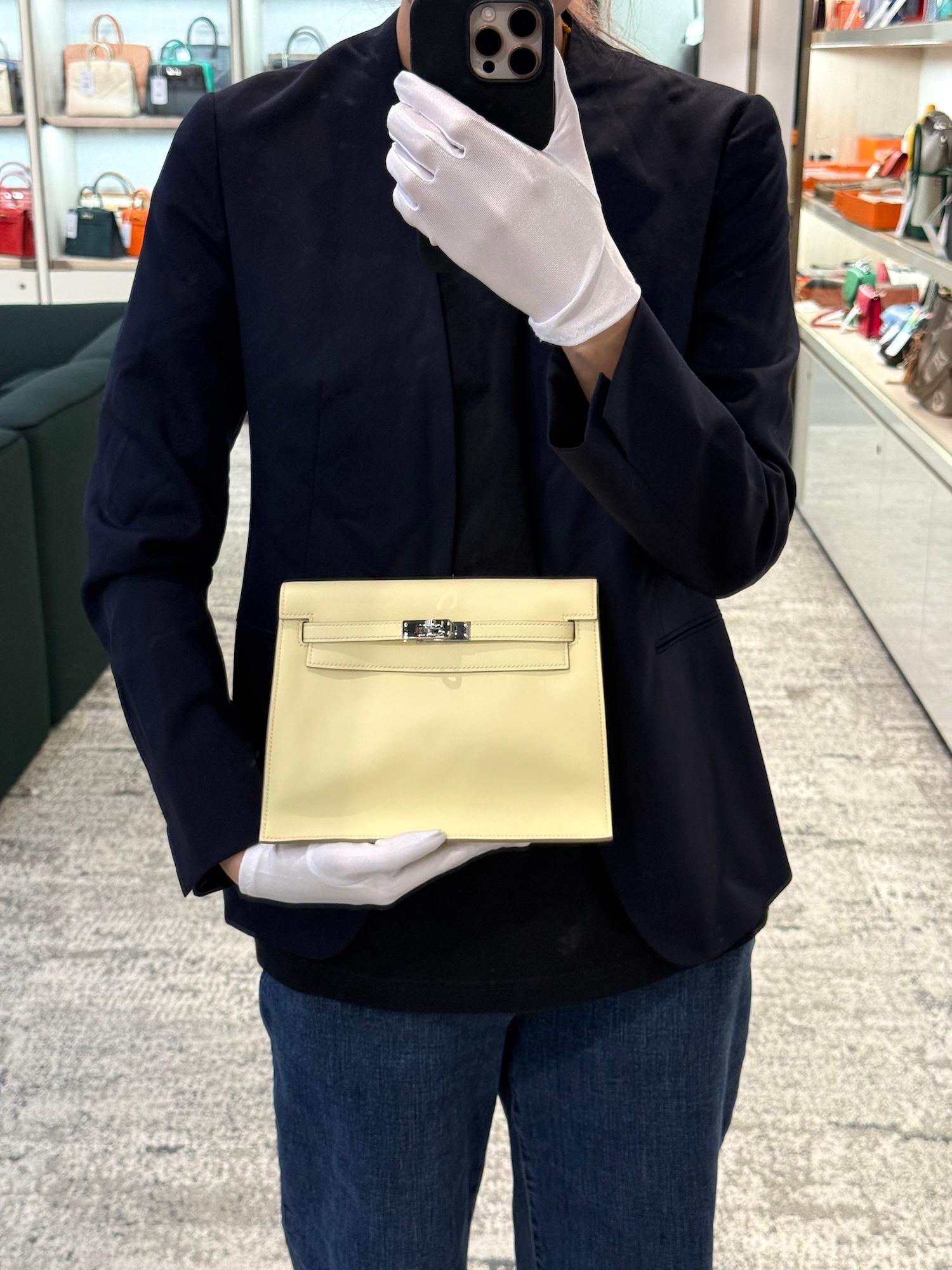 Excellent ( Rank SA ) HERMÈS Kelly Danse Jaune milton (i8) Swift Palladium hardware K (2025) - 3