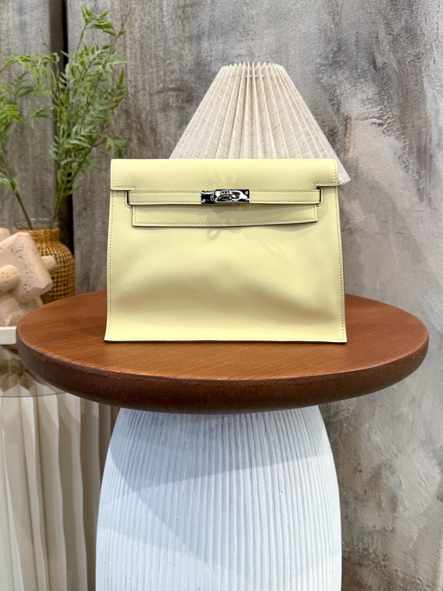 Excellent ( Rank SA ) HERMÈS Kelly Danse Jaune milton (i8) Swift Palladium hardware K (2025) - 4