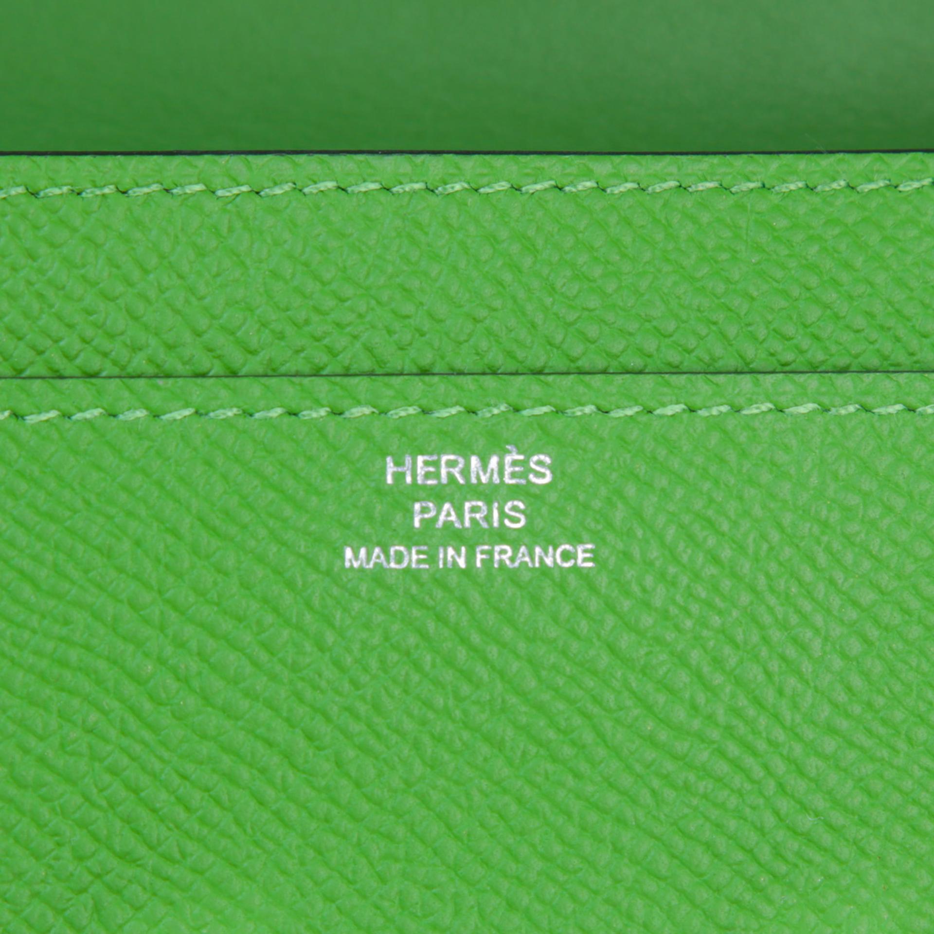 Very Good ( Rank A) HERMÈS Constance To Go Vert Yucca (A8) Celeste (7N) Epsom Enamel hardware W (2024) - 8