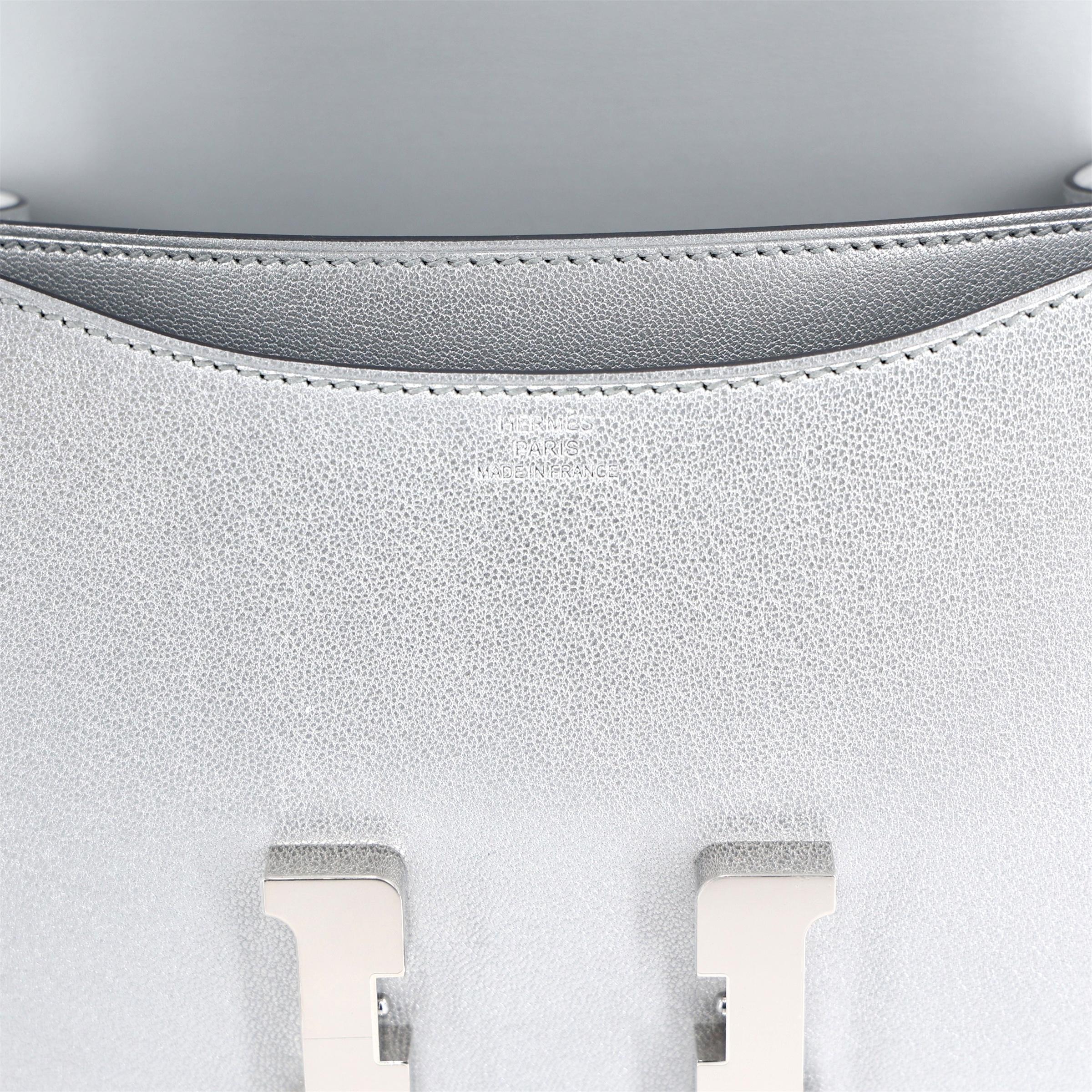 Brand New ( Rank N ) HERMÈS Constance Mini Argent (05) Chamkila Palladium hardware K (2025) - 13