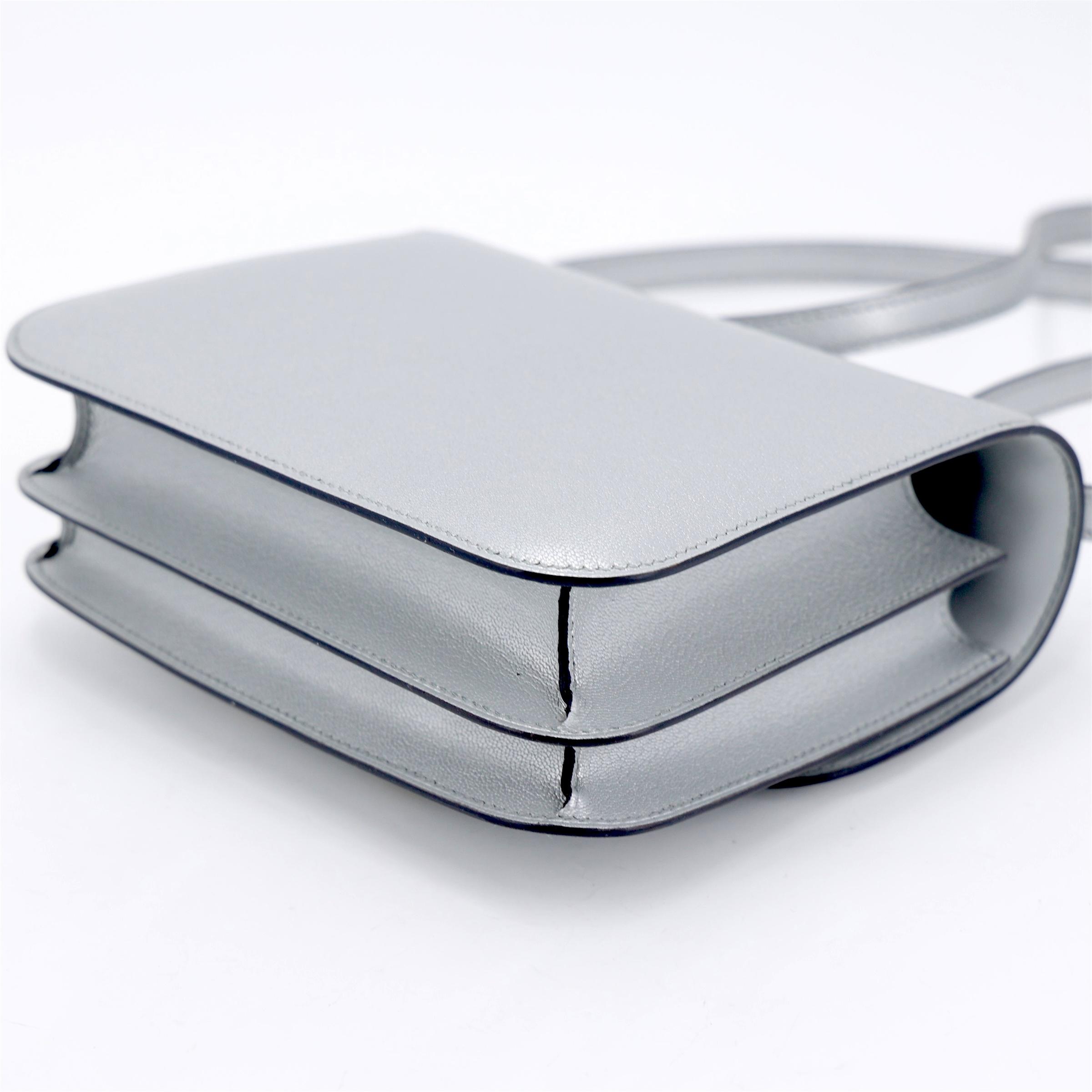 Brand New ( Rank N ) HERMÈS Constance Mini Argent (05) Chamkila Palladium hardware K (2025) - 9