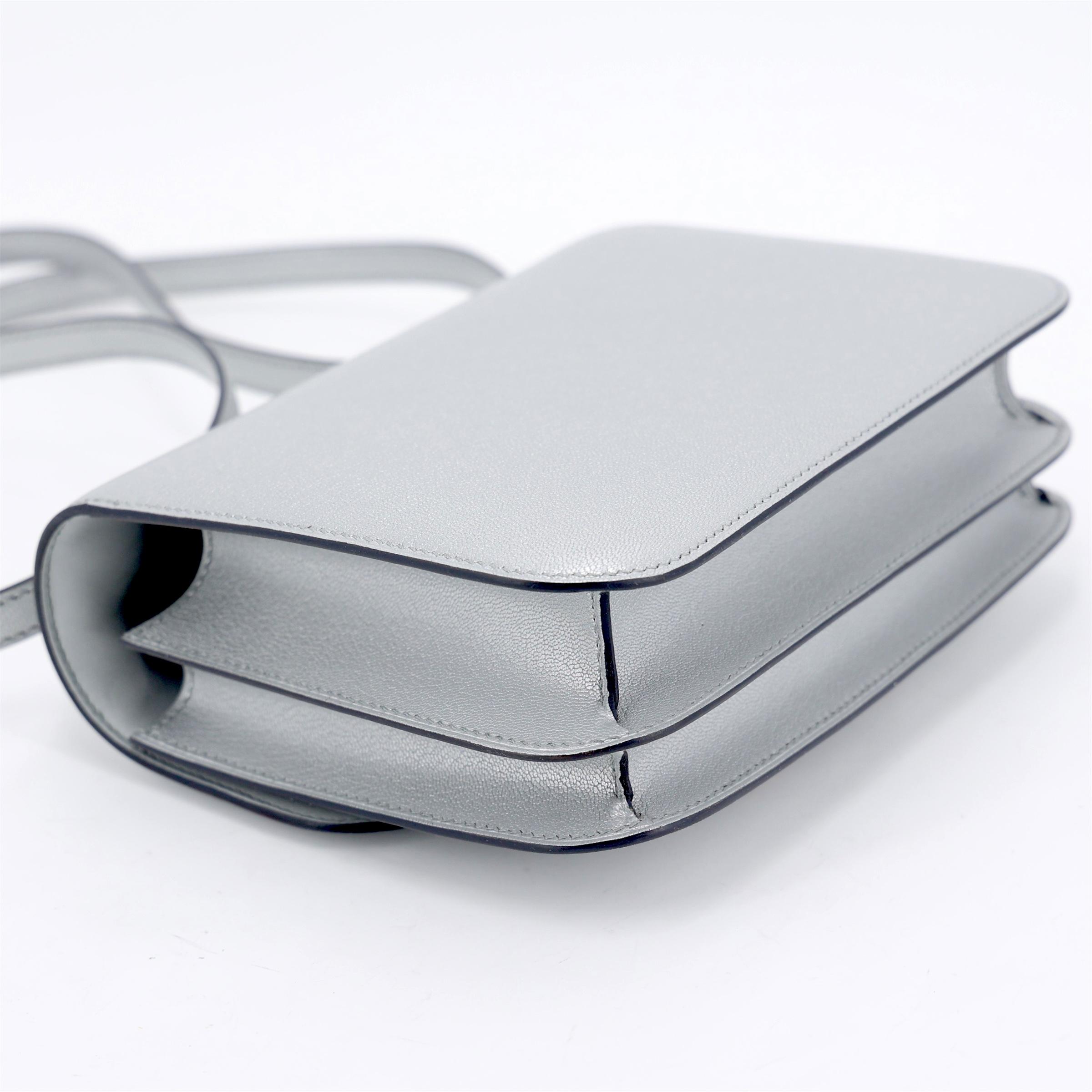 Brand New ( Rank N ) HERMÈS Constance Mini Argent (05) Chamkila Palladium hardware K (2025) - 8