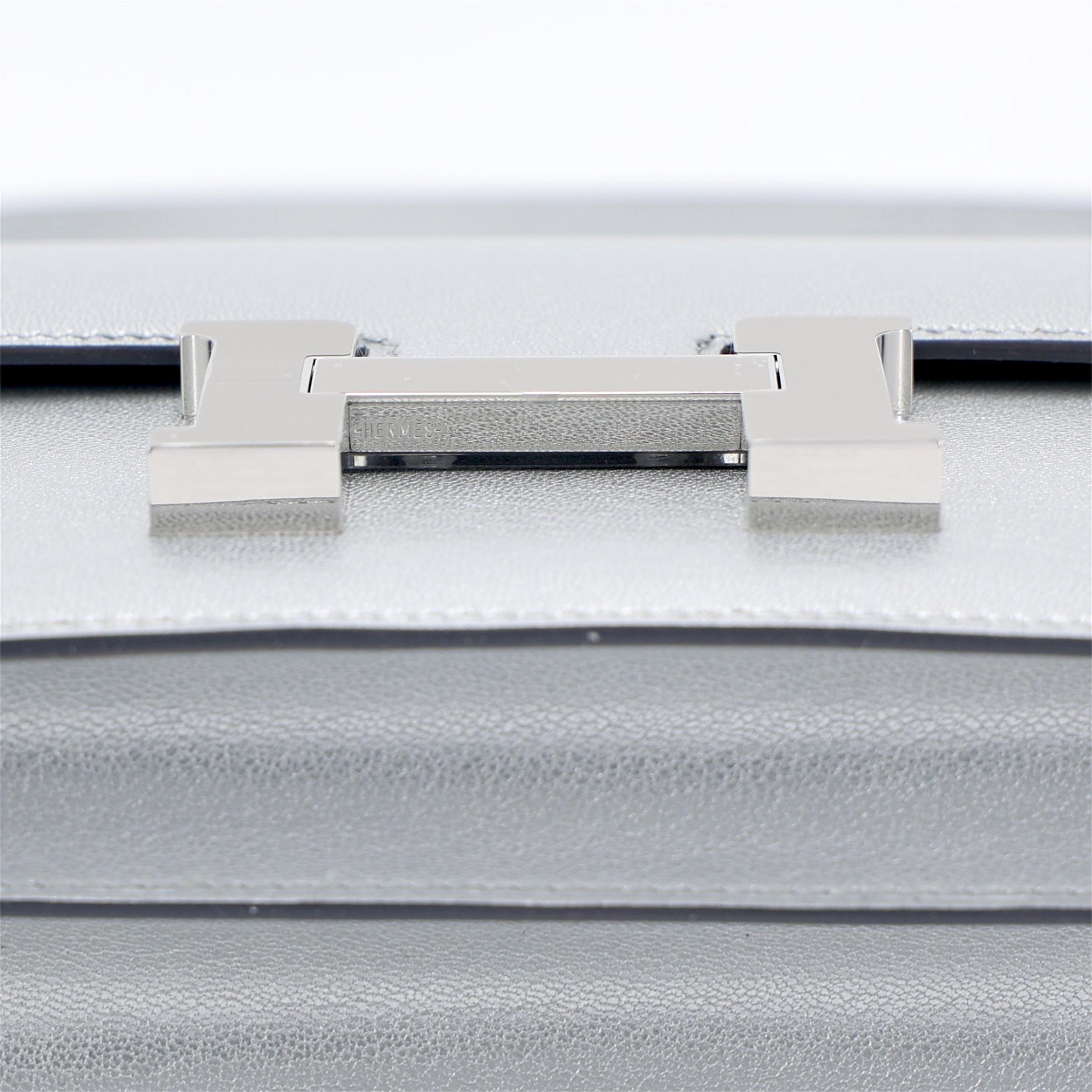 Brand New ( Rank N ) HERMÈS Constance Mini Argent (05) Chamkila Palladium hardware K (2025) - 11