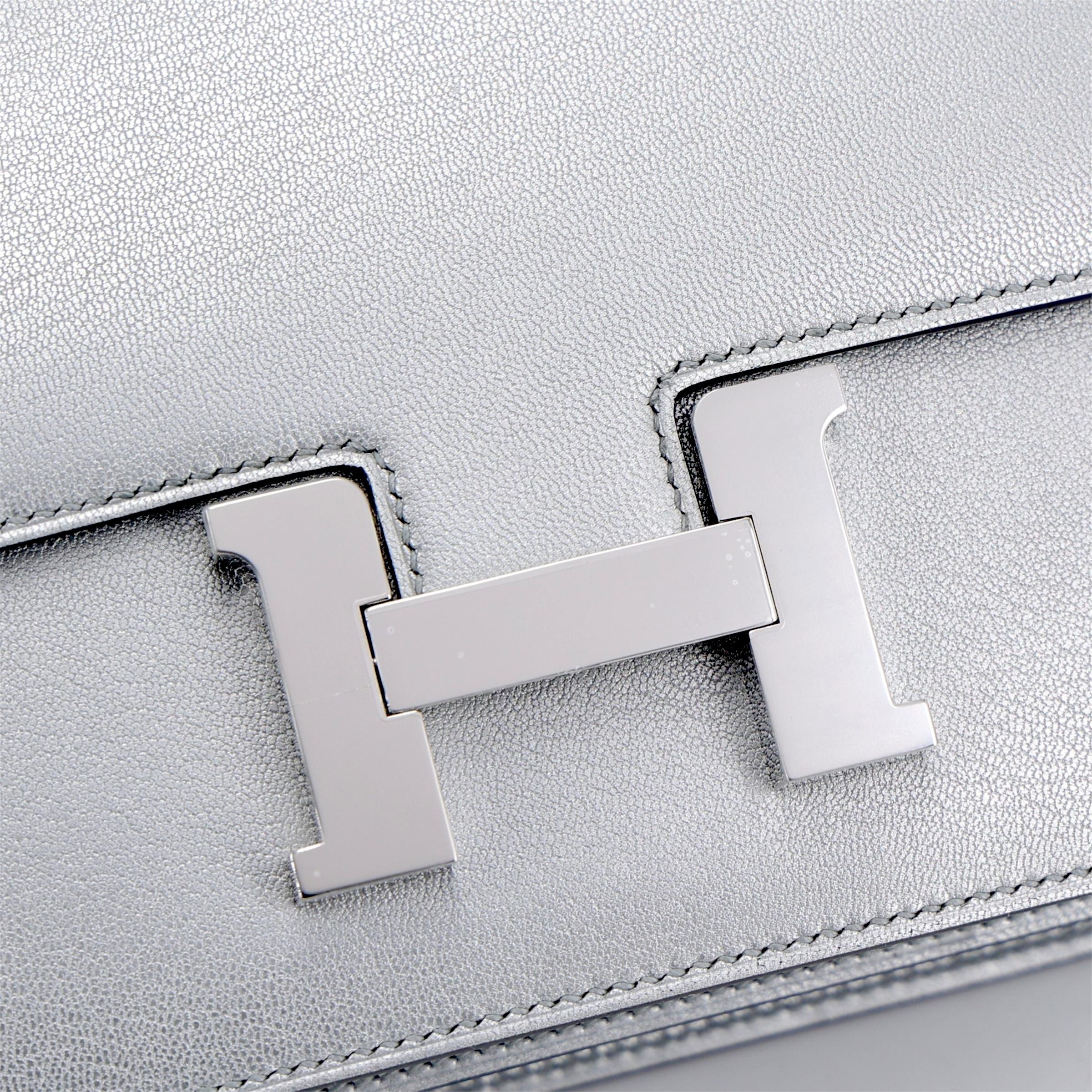 Brand New ( Rank N ) HERMÈS Constance Mini Argent (05) Chamkila Palladium hardware K (2025) - 10