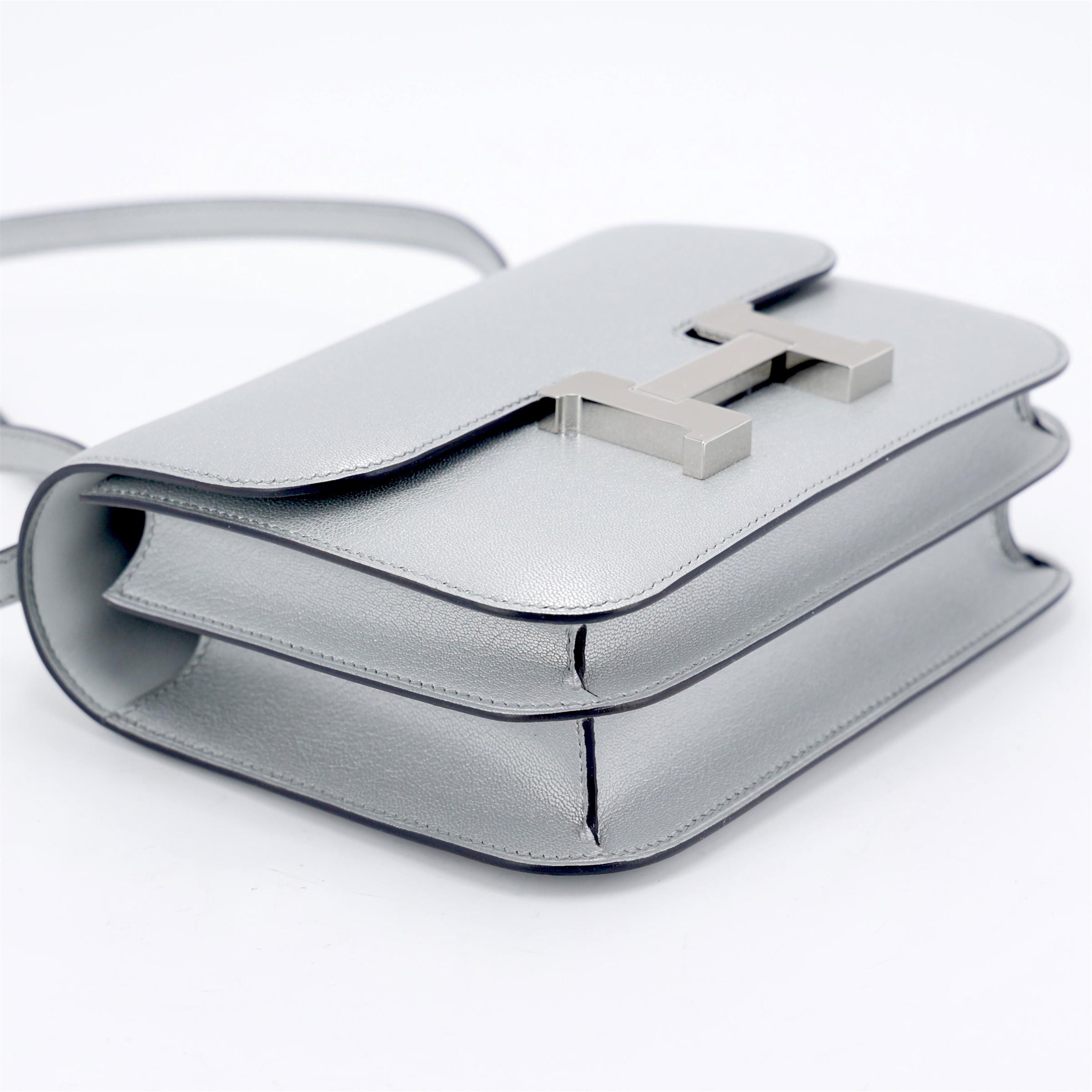 Brand New ( Rank N ) HERMÈS Constance Mini Argent (05) Chamkila Palladium hardware K (2025) - 6