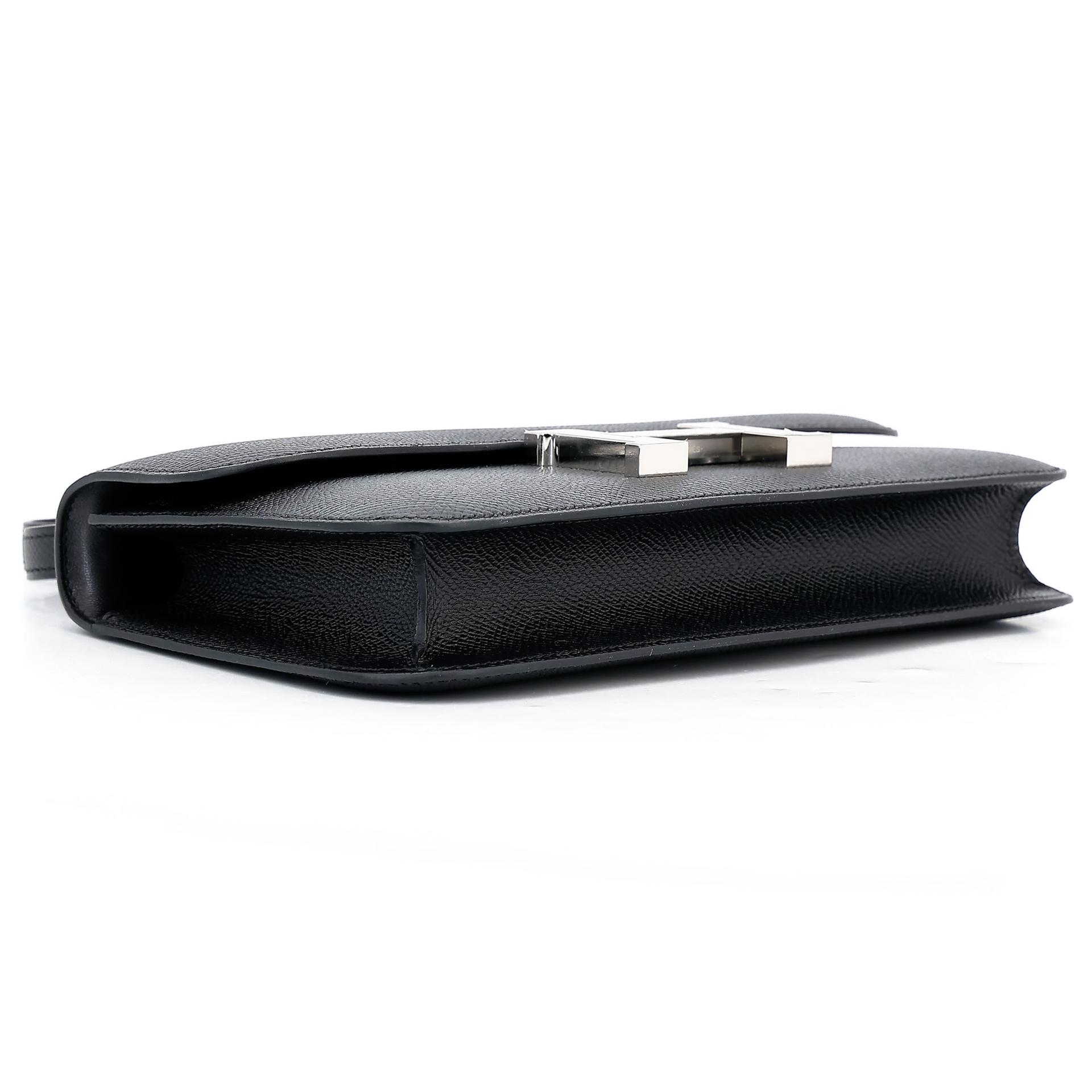 Brand New ( Rank N ) HERMÈS Constance Elan Noir (89) Epsom Palladium hardware K (2025) - 6