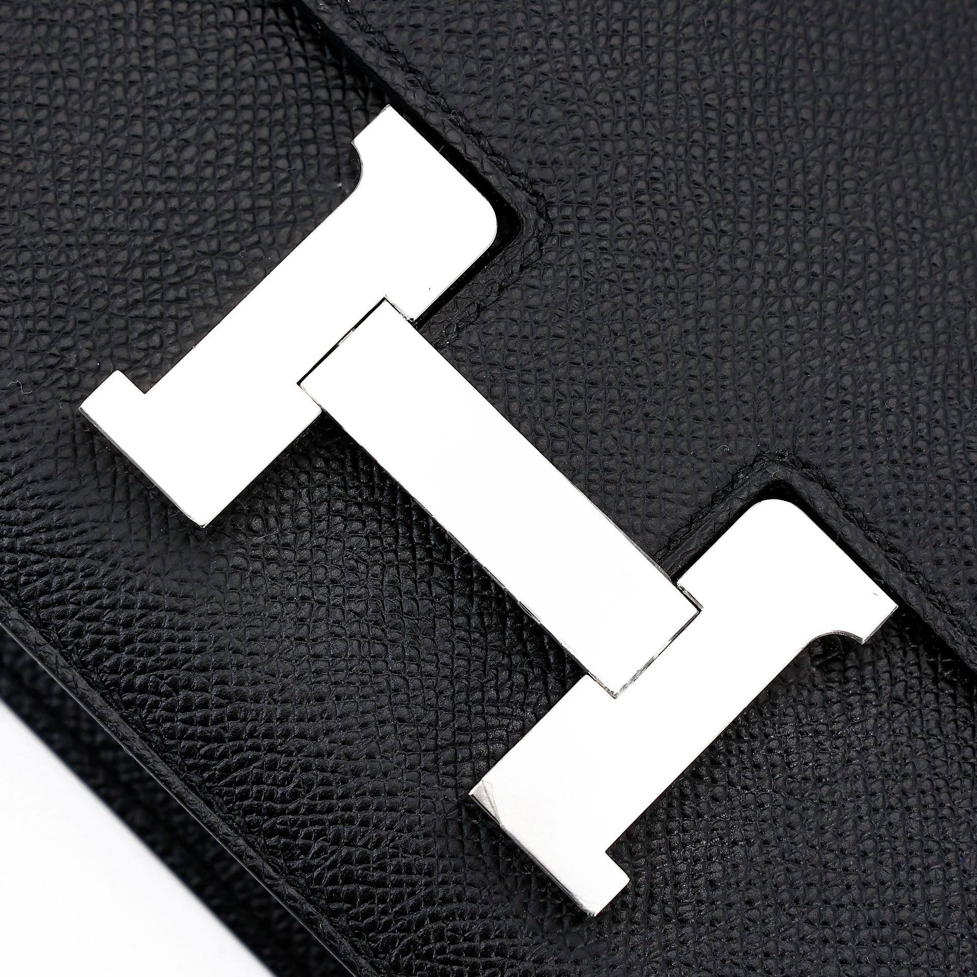 Brand New ( Rank N ) HERMÈS Constance Elan Noir (89) Epsom Palladium hardware K (2025) - 9