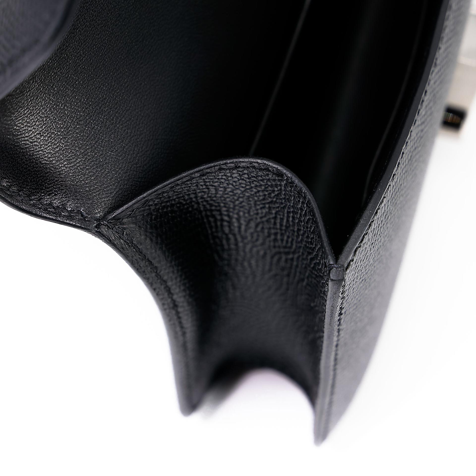 Brand New ( Rank N ) HERMÈS Constance Elan Noir (89) Epsom Palladium hardware K (2025) - 15