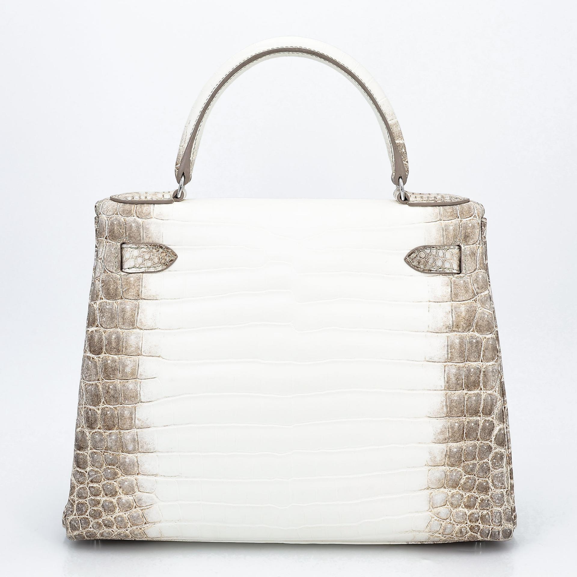 Unused ( Rank NS ) HERMÈS Limited Edition Kelly 28 Himalaya Matte Niloticus Crocodile Diamond White Gold hardware Z (2021) - 2